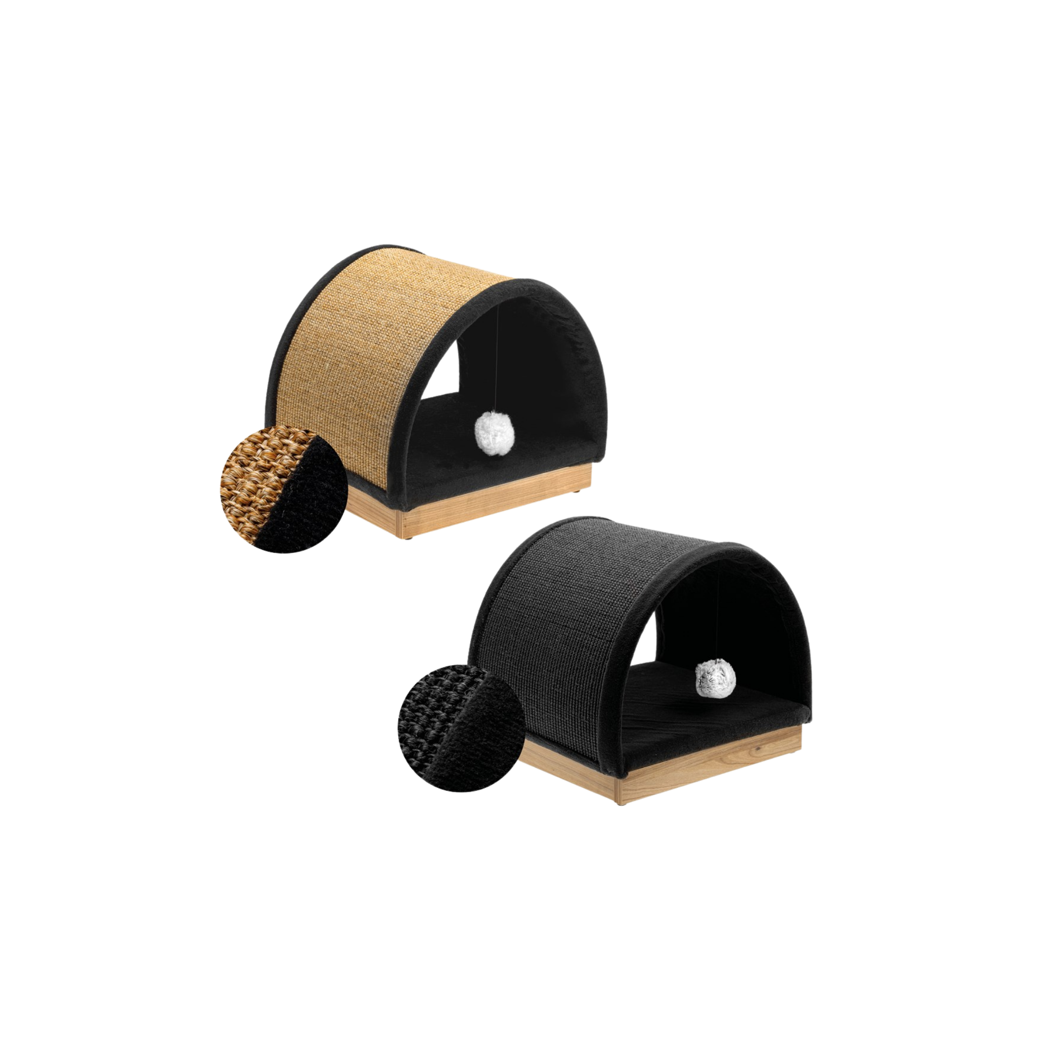 eComfy Scratcher Half Moon Grey 35x60cm