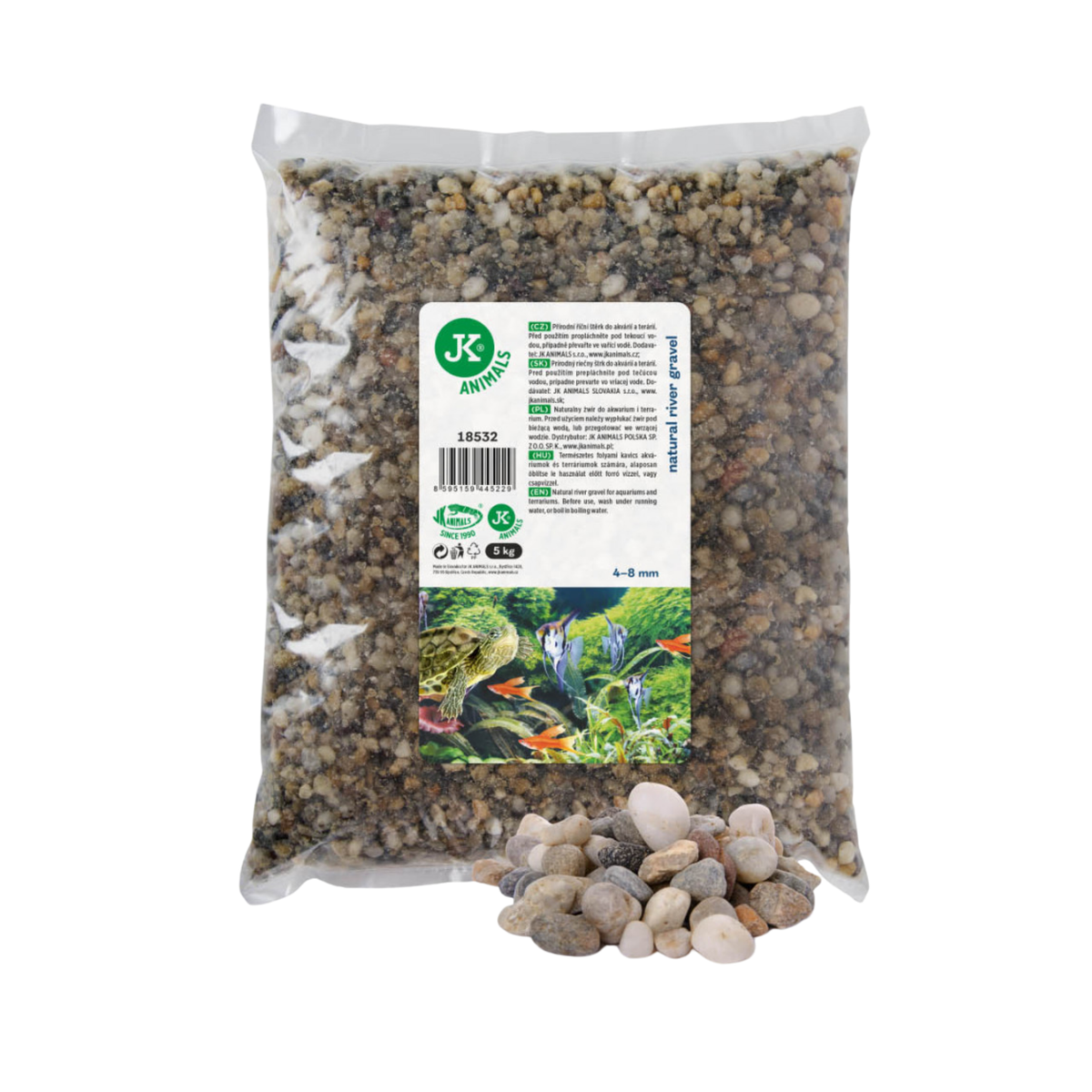 JK Natural river gravel, 4-8 mm, 5 kg
