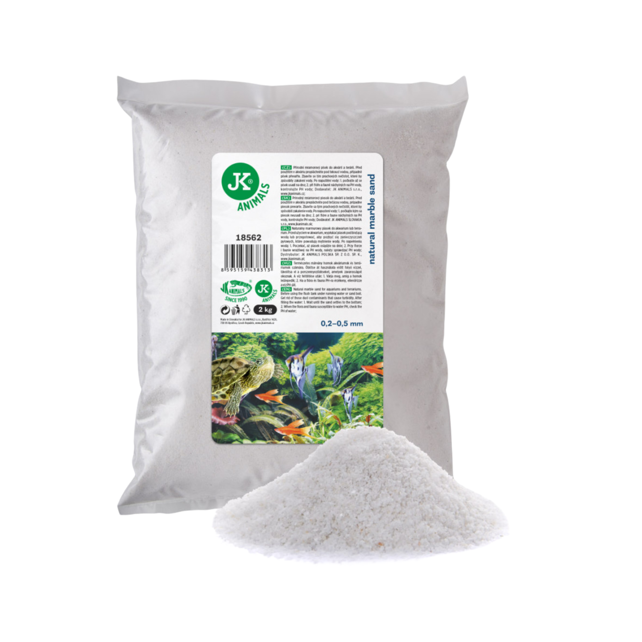 Jk Animals Natural Marble Sand for Aquariums & Terrariums (0,2-0,5mm) 2 kg