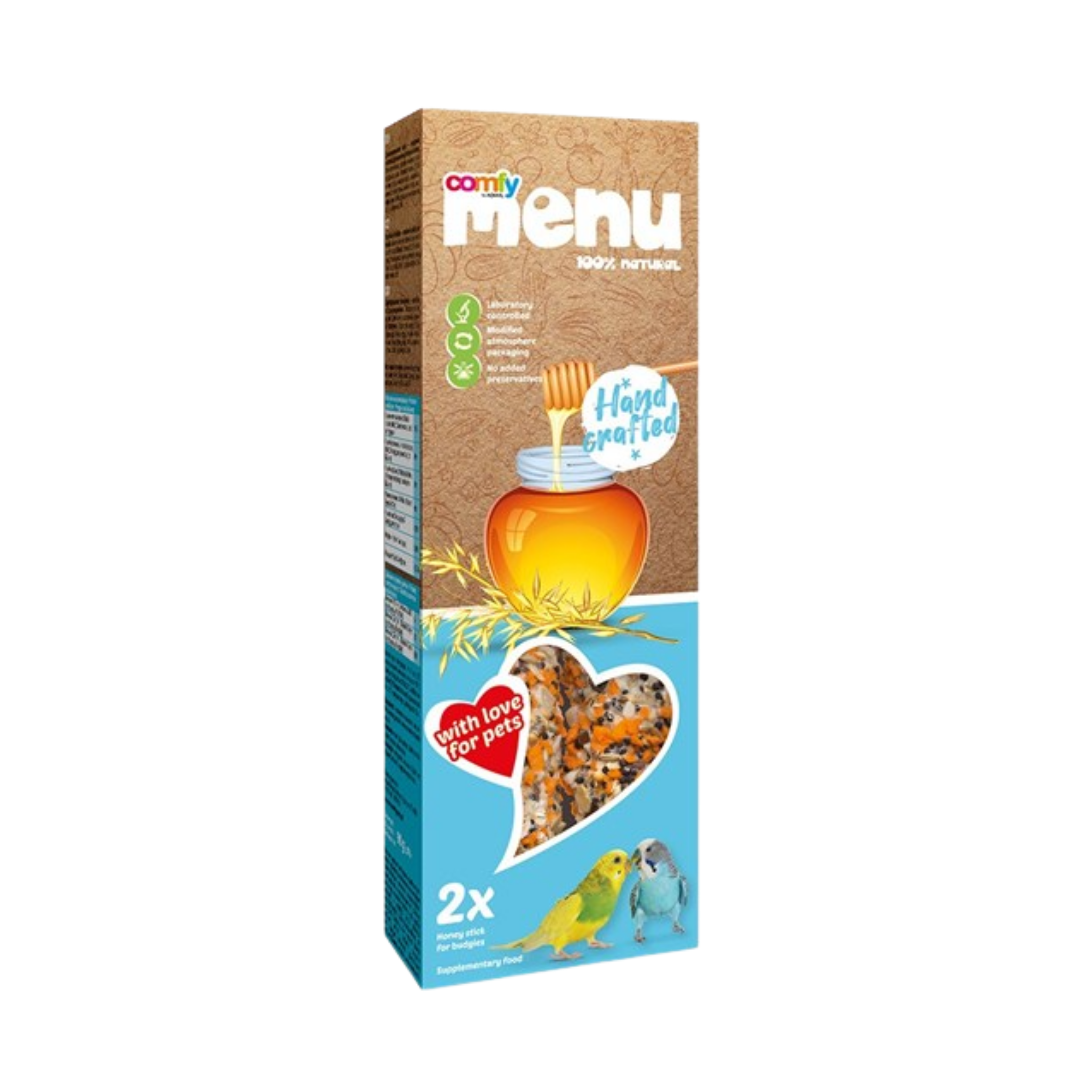 Comfy Menu Budgerigar Sticks-Honey 90g