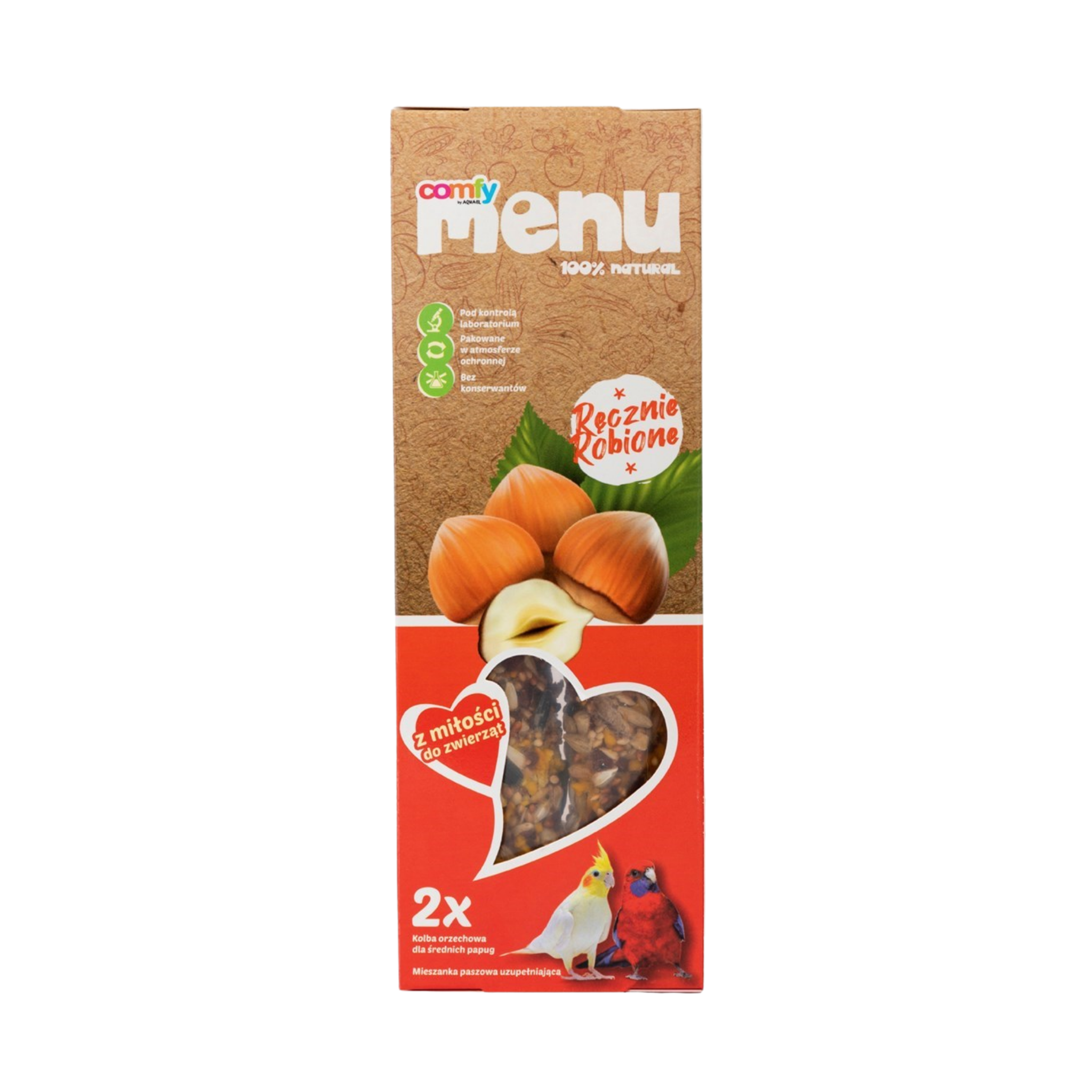 Comfy Menu Med Parrots - Nuts 90g
