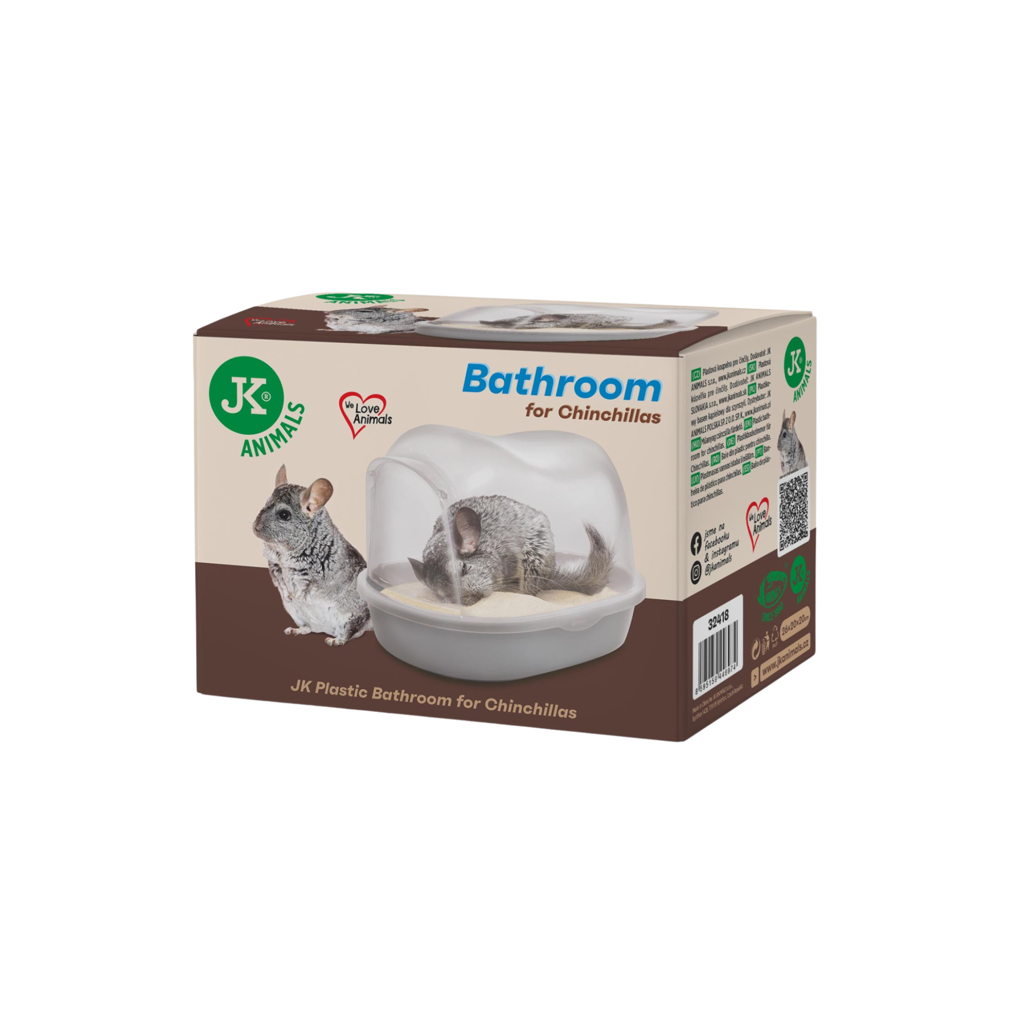 Jk Animals Plastic Bathroom for Chinchillas