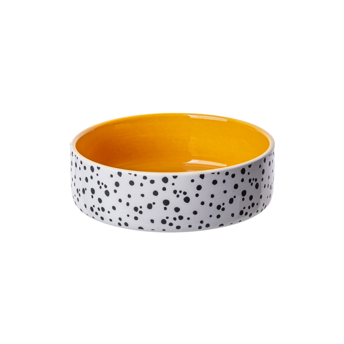 JK Animals Dotti Dog Ceramic Bowl, Yellow, 500 ml (15 cm)