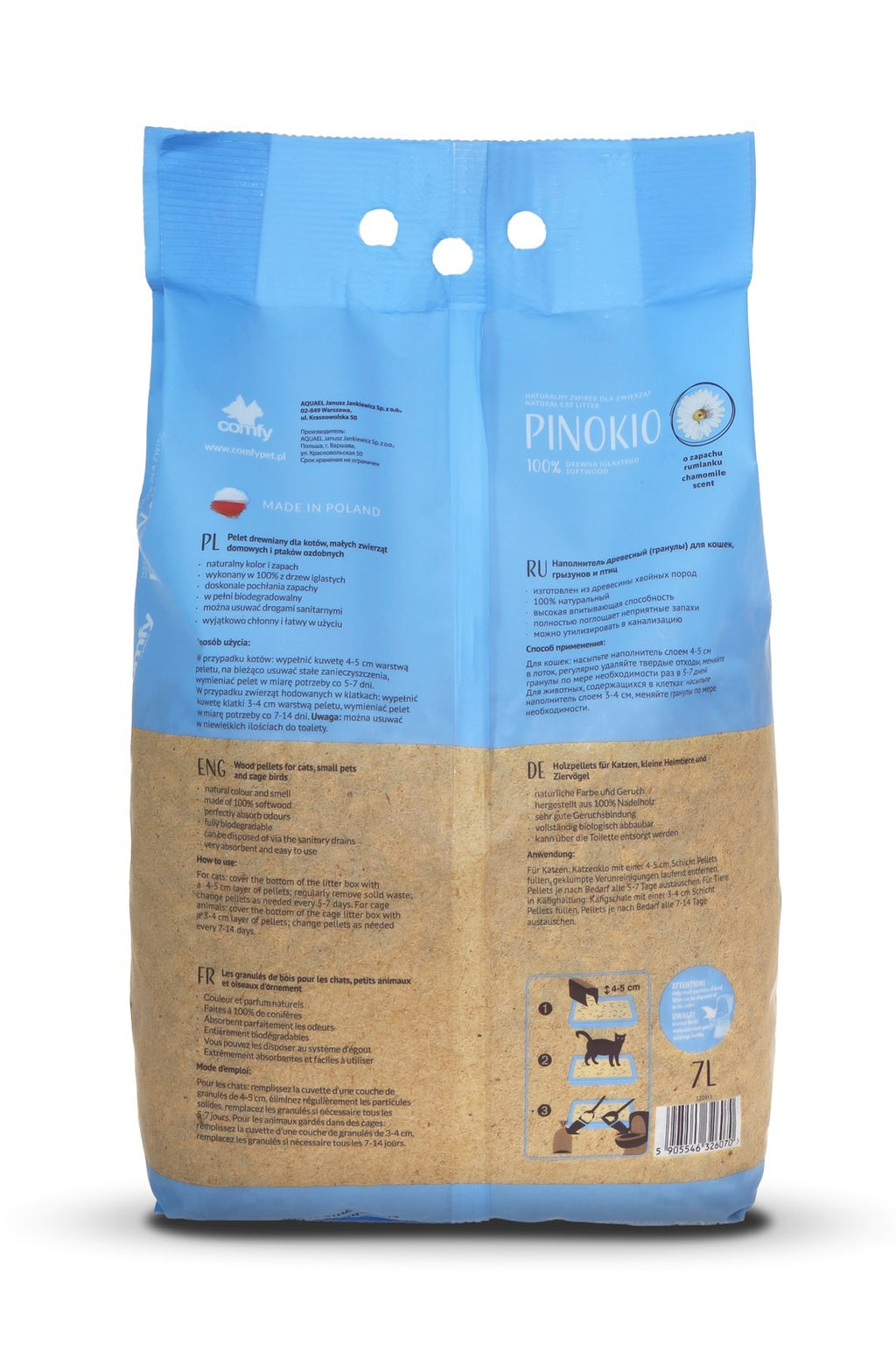 Comfy Litter Pinokio Wooden Litter Chamomile 7L