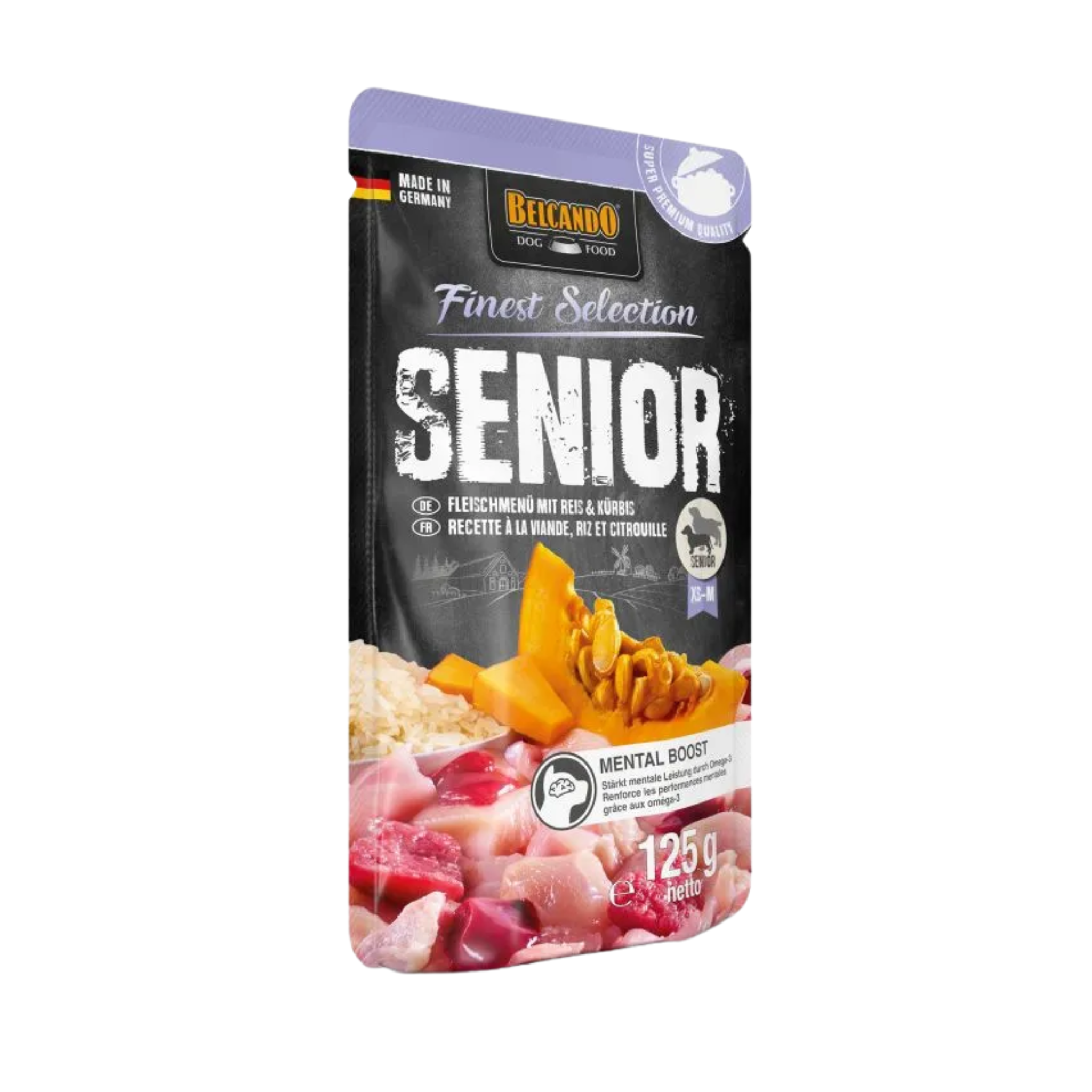 Belcando Finest Selection Senior Meat Menu with Rice & Pumpkin 125g in pouch