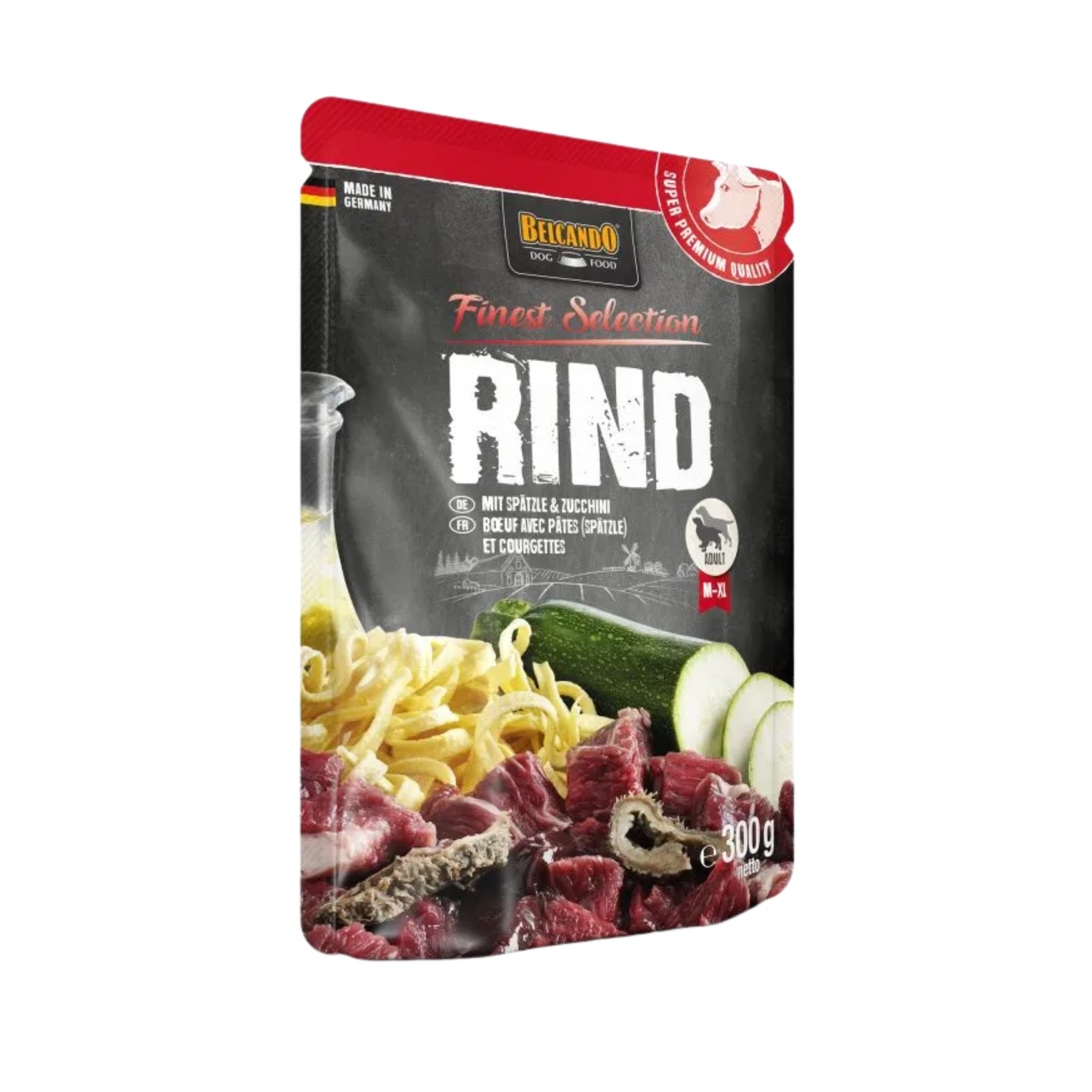 Belcando Finest Selection Beef with Spaetzle & Courgettes  125g in pouch