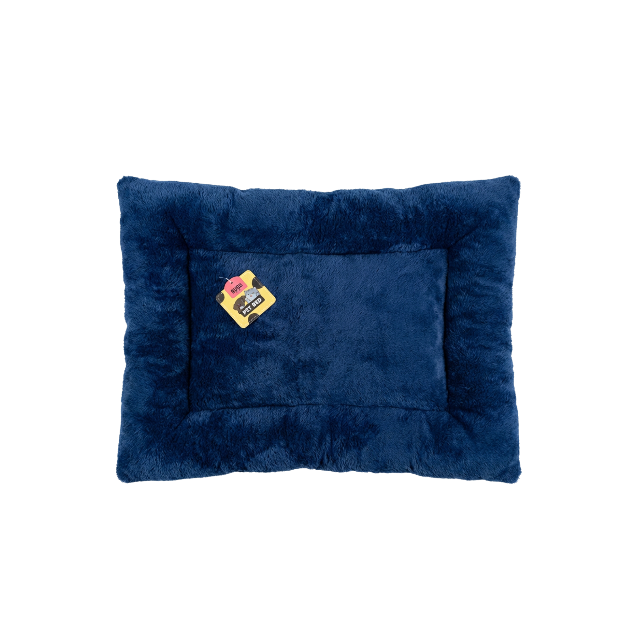 Bubu Pet Rectangular Dog Bed Pillow Blue Large