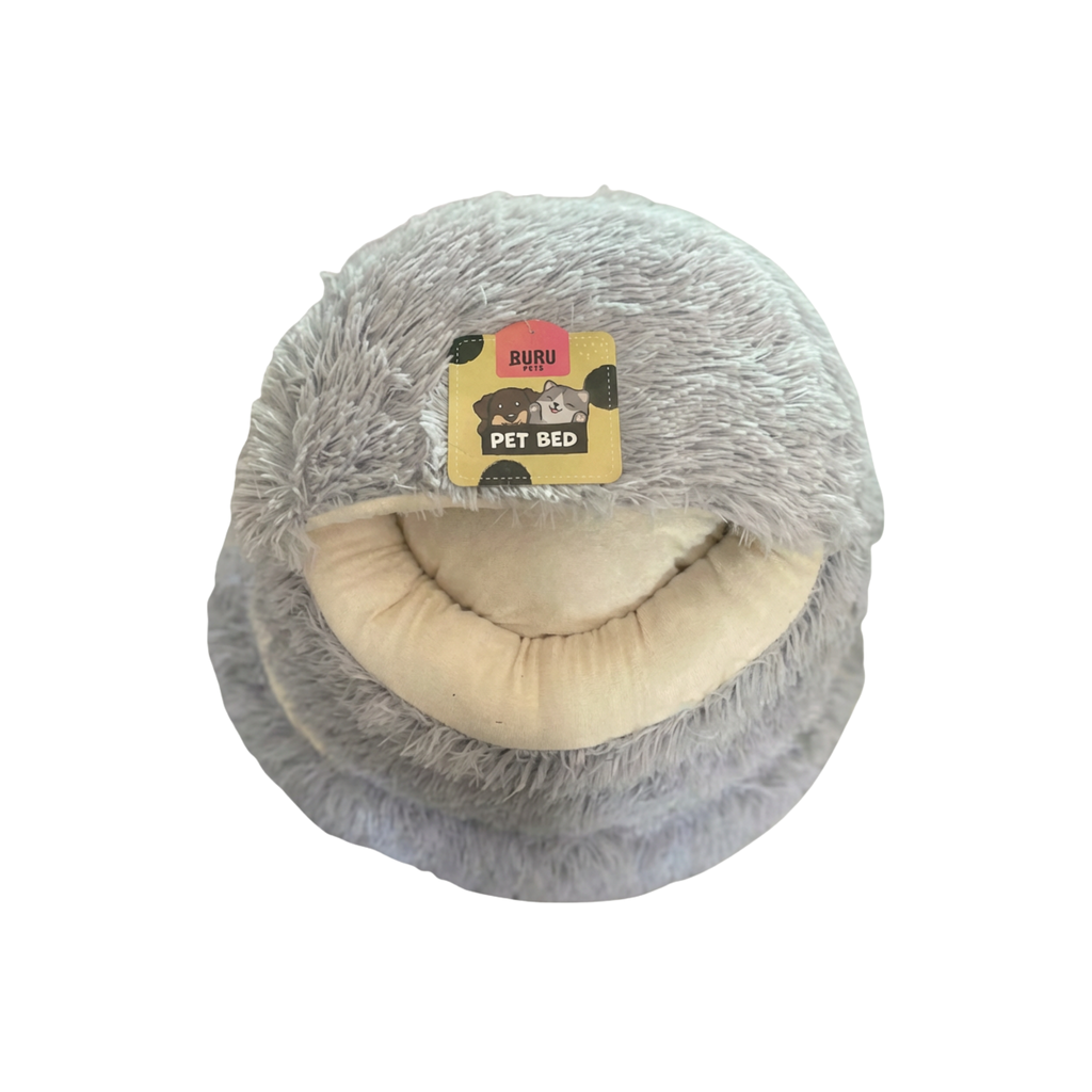 Bubu Pets Bed Booth Pet Bed Cave Grey