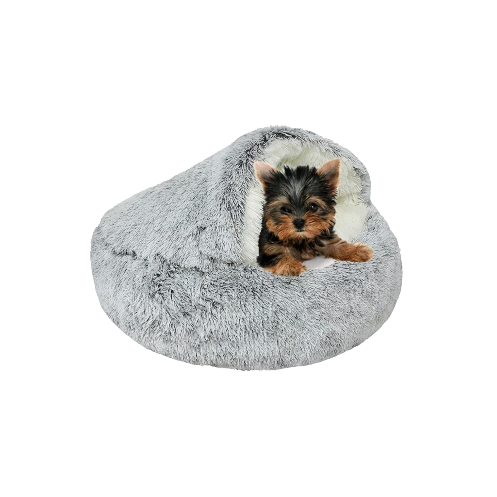 Bubu Pets Bed Booth Pet Bed Cave Grey