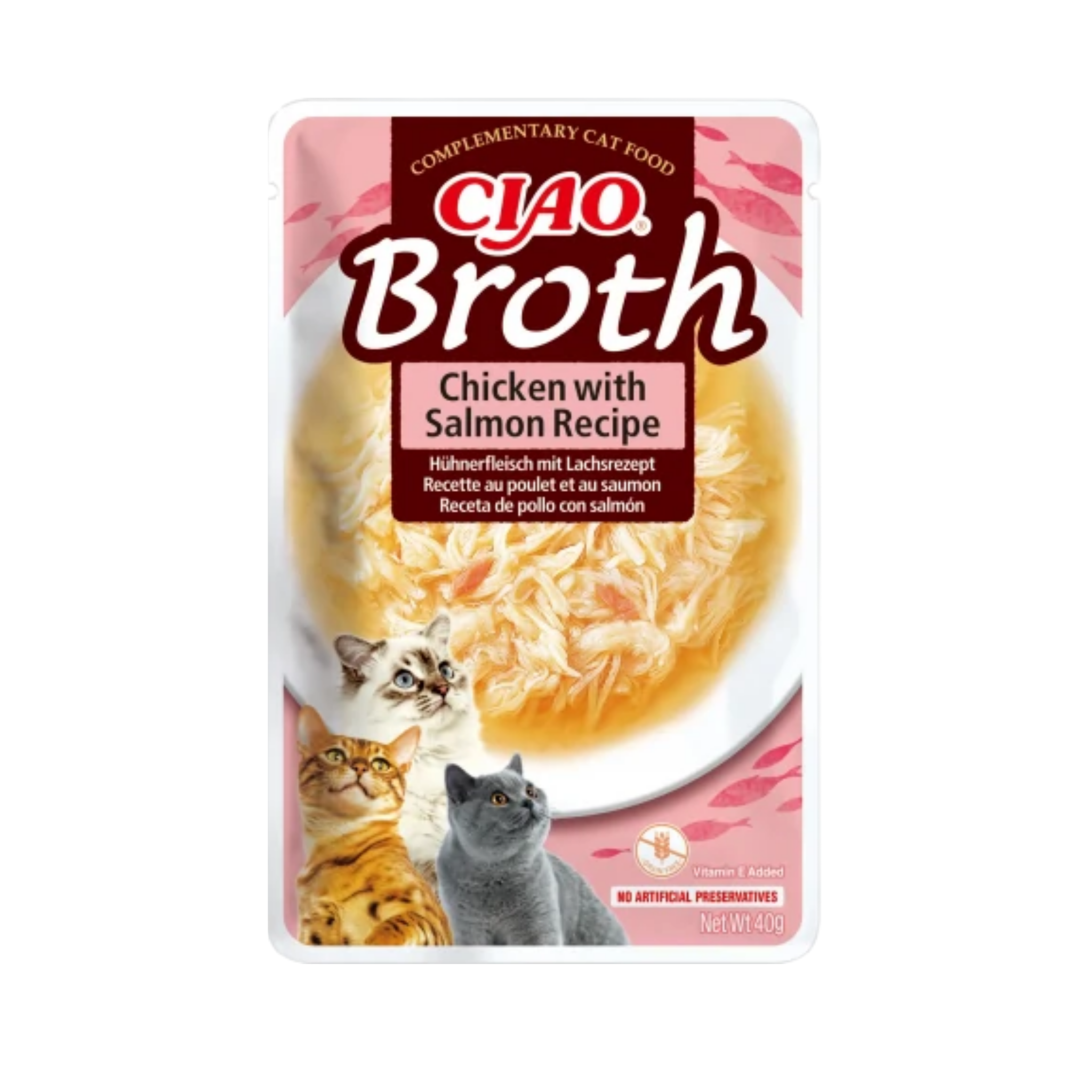Ciao Broth Chicken with Salmon recipe 40g in pouch