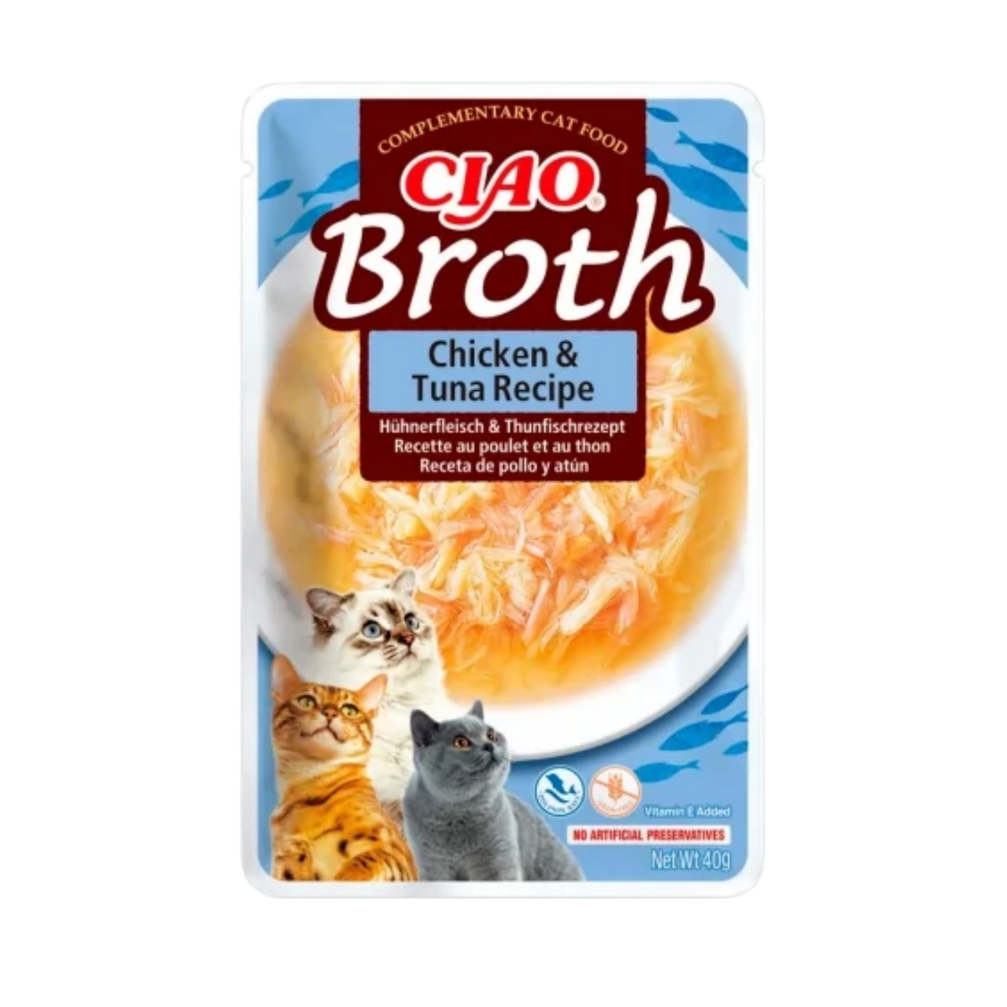 Ciao Broth Chicken with Tuna recipe 40g in pouch