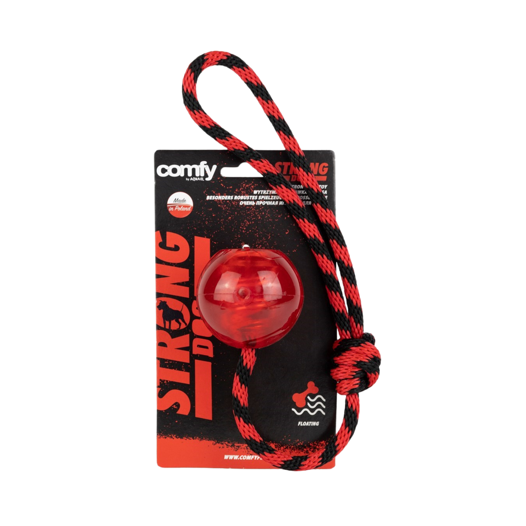 Comfy Toy Strong Dog Ball + Rope