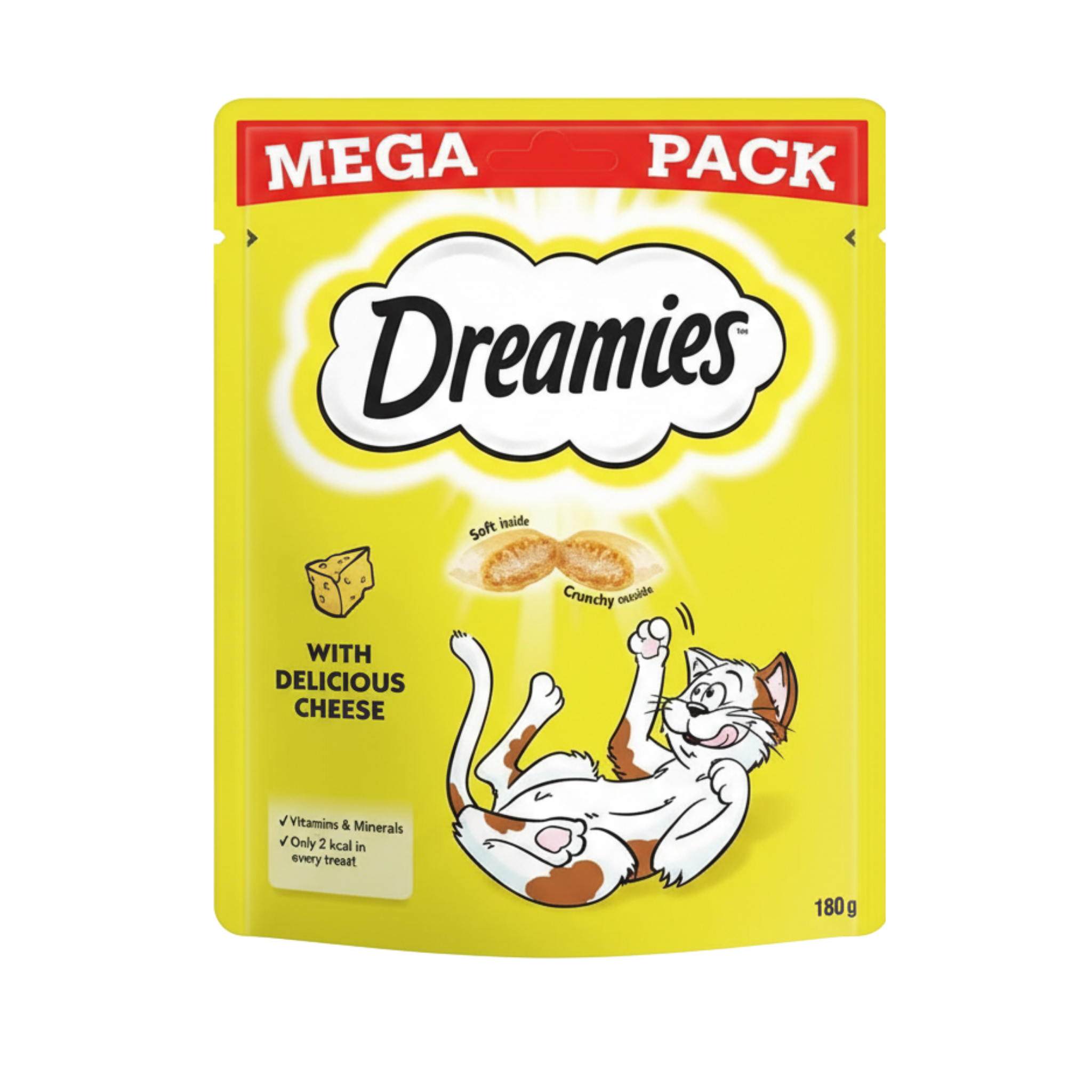 Dreamies Cat Treats Mega Pack Cheese 180g in pouch