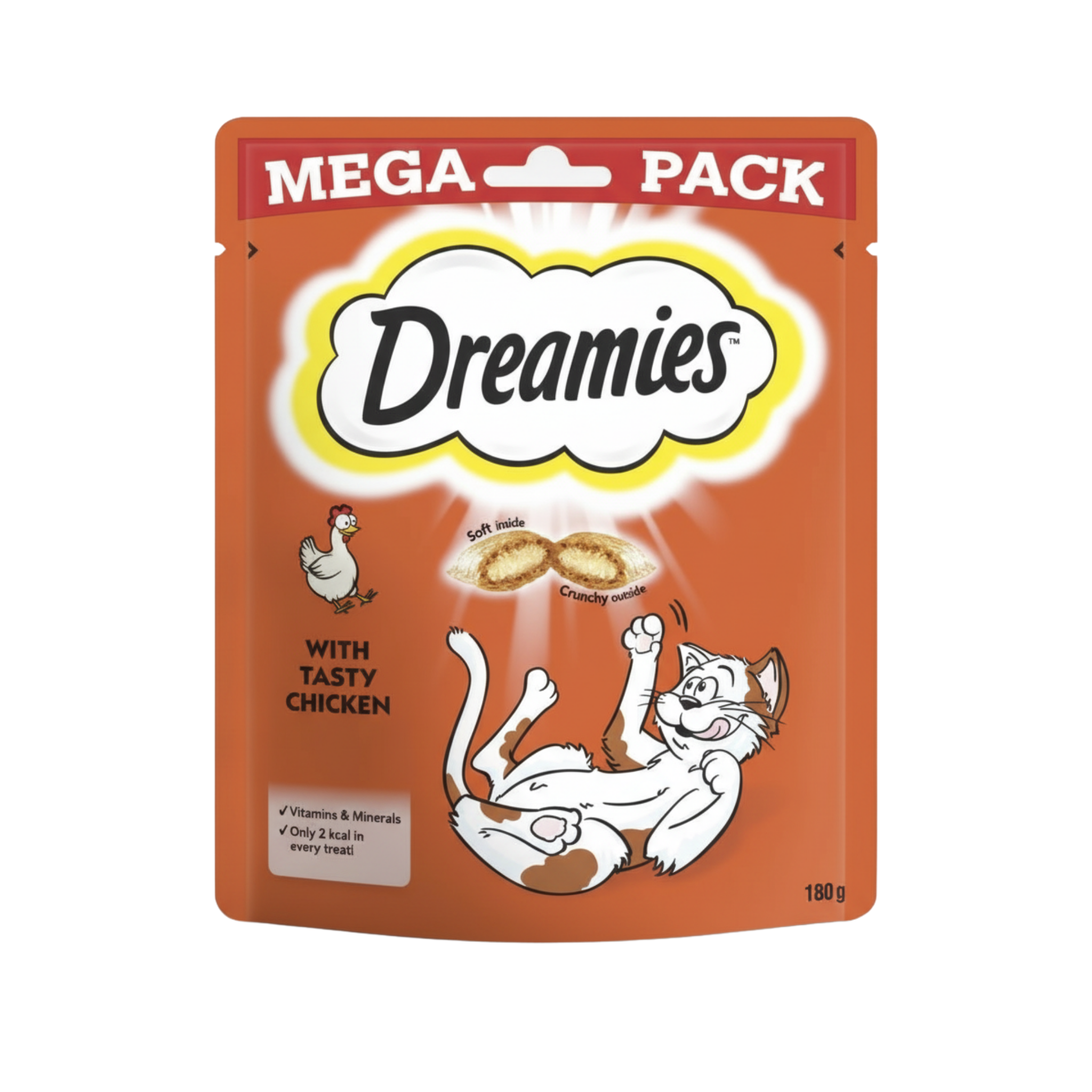 Dreamies Cat Treats Mega Pack Chicken 180g in pouch