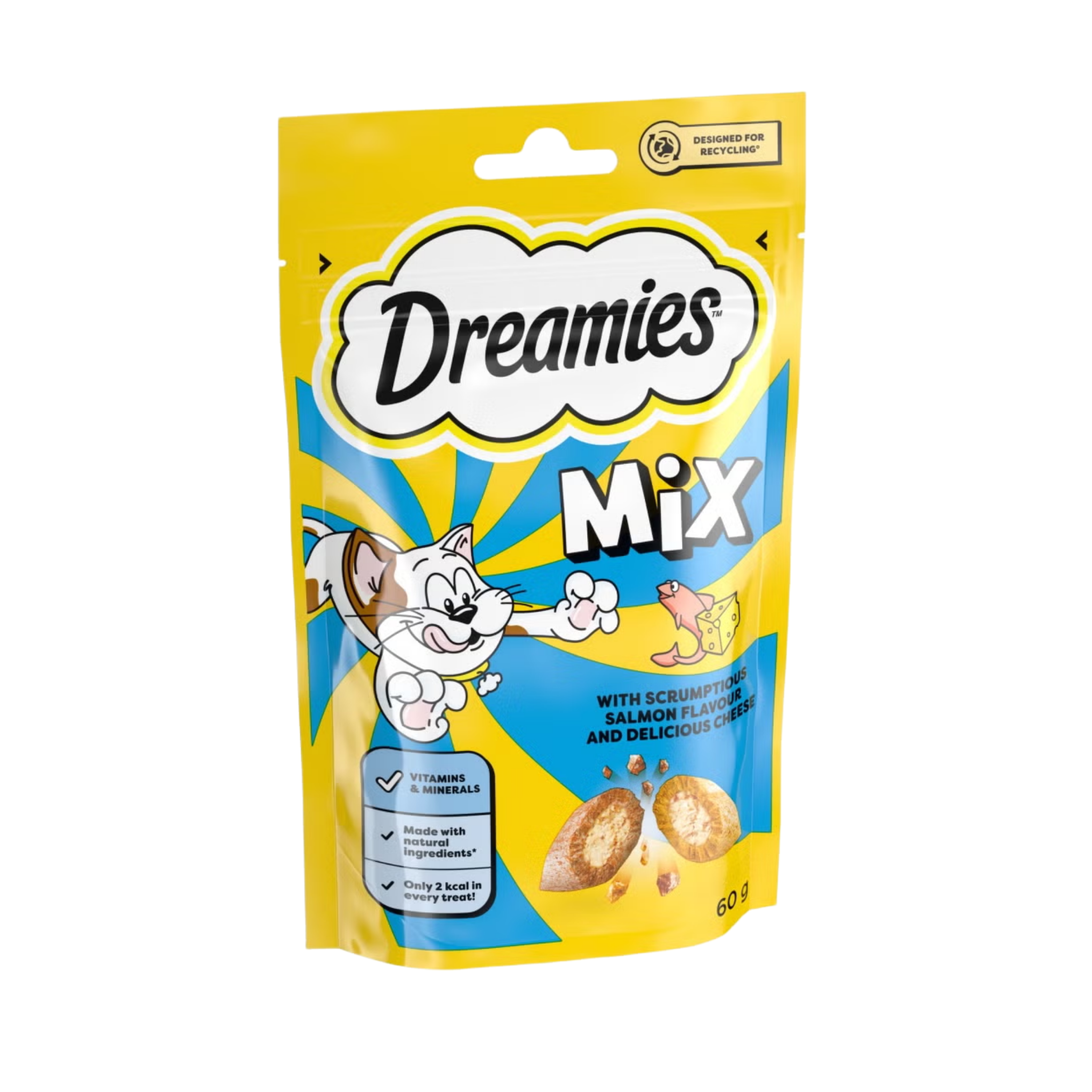 Dreamies Cat Treat with Salmon & Cheese 60g in pouch