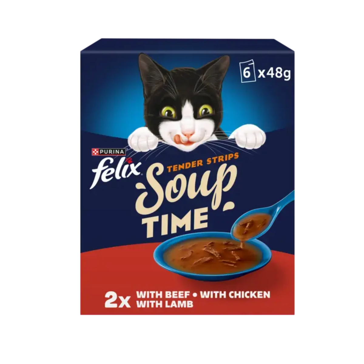 Purina Felix Soup Time  6 x 48g