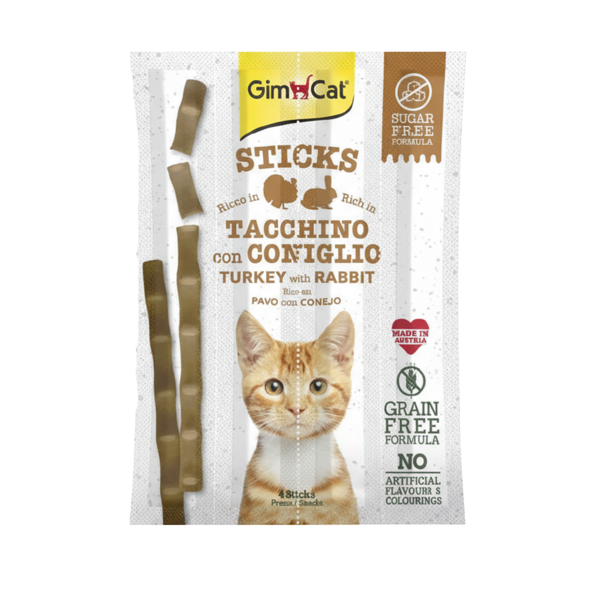GimCat Sticks Turkey & Rabbit  4x20g