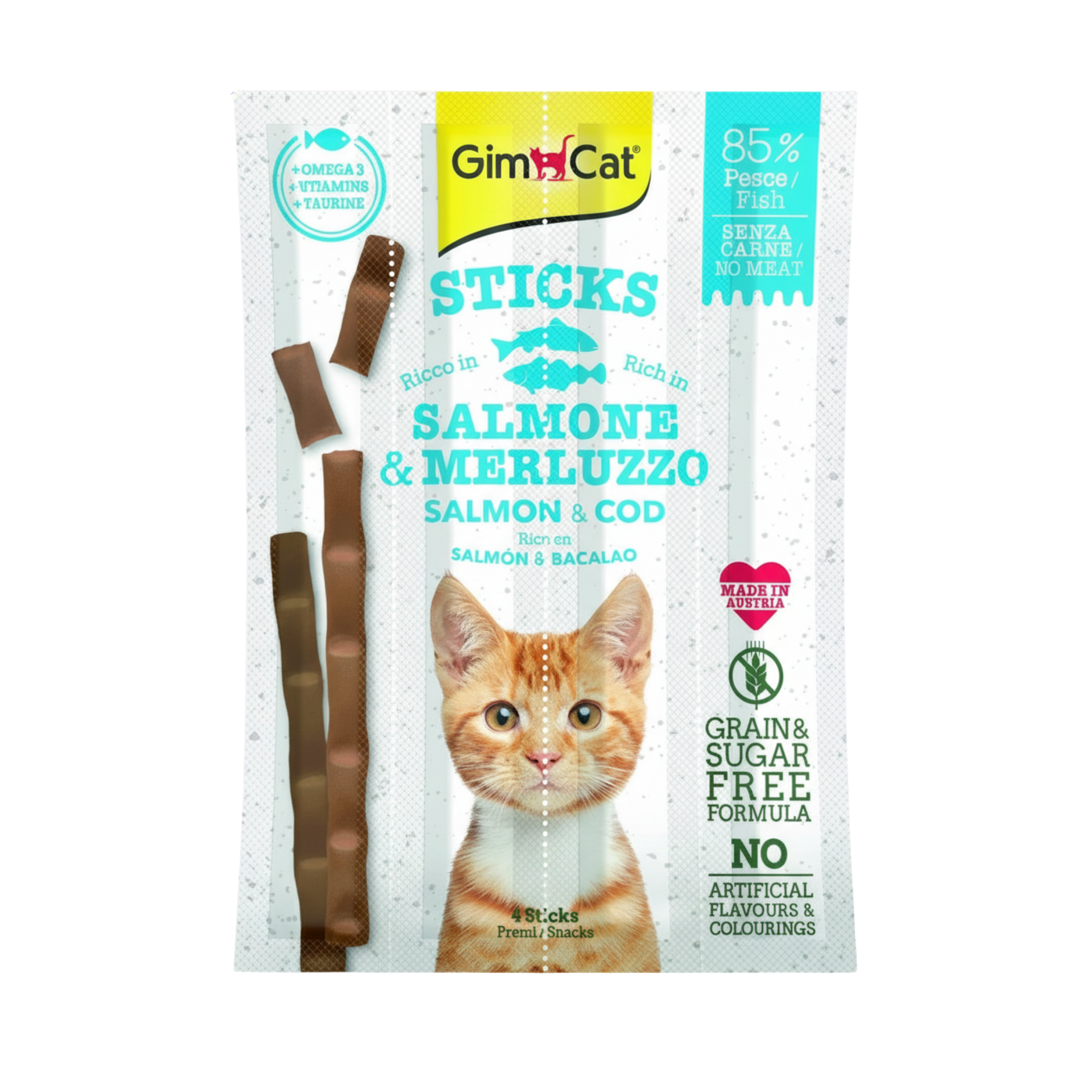 GimCat Sticks Salmon & Cod Fish 4x20g