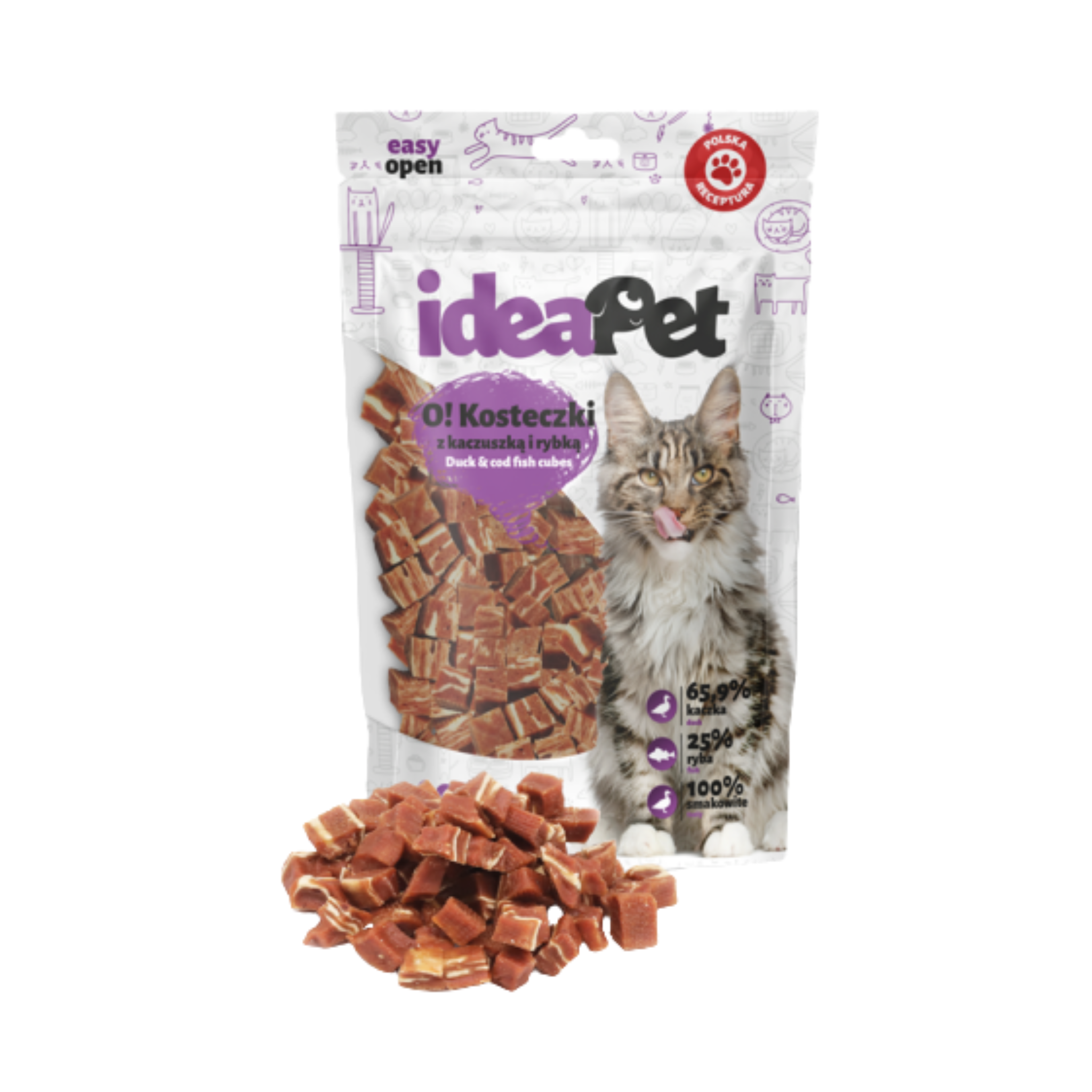 IdeaPet O! Treat Cubes Duck & Cod Fish 60g
