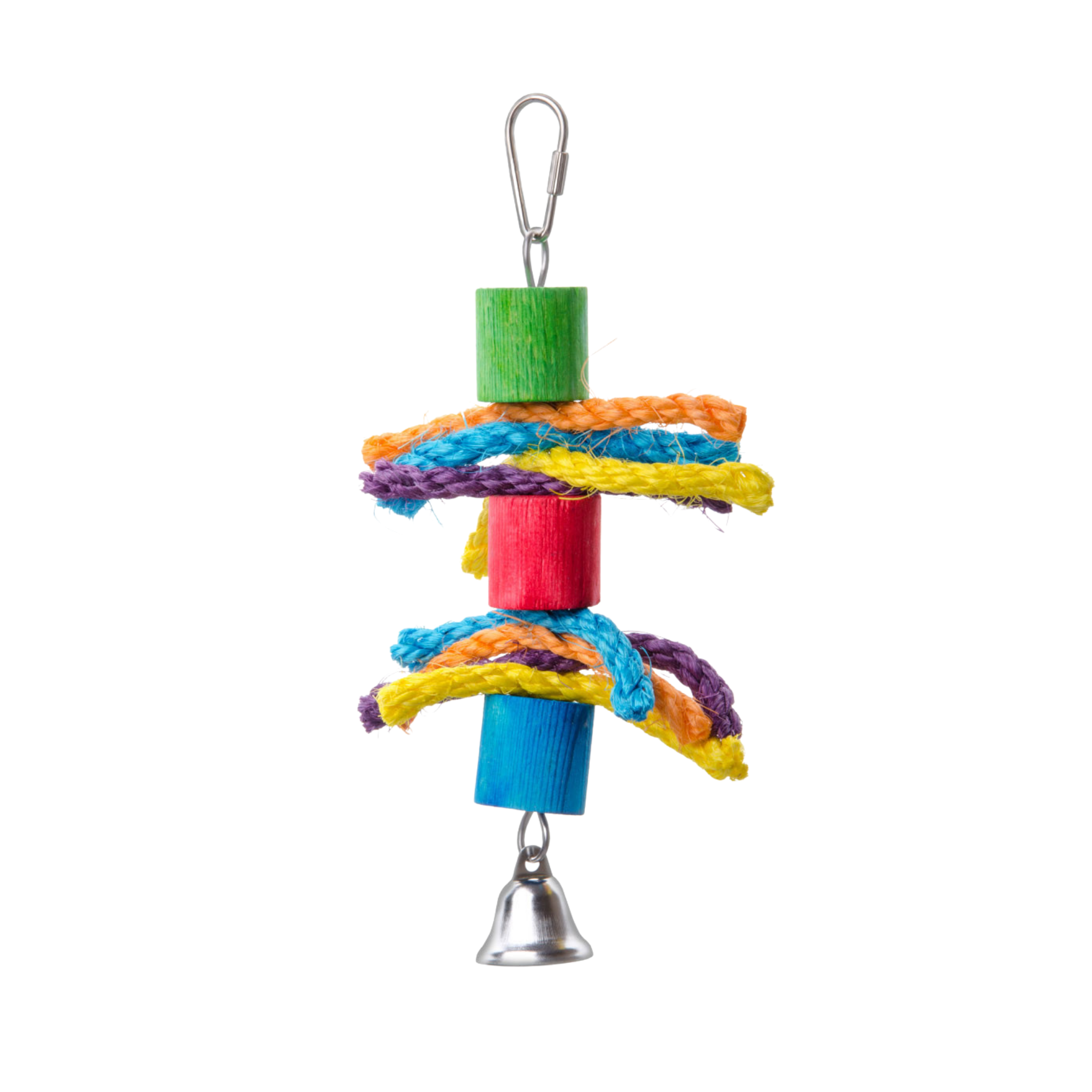 JK Animals Bird Toy Wooden Cylinder + Rope 20 cm