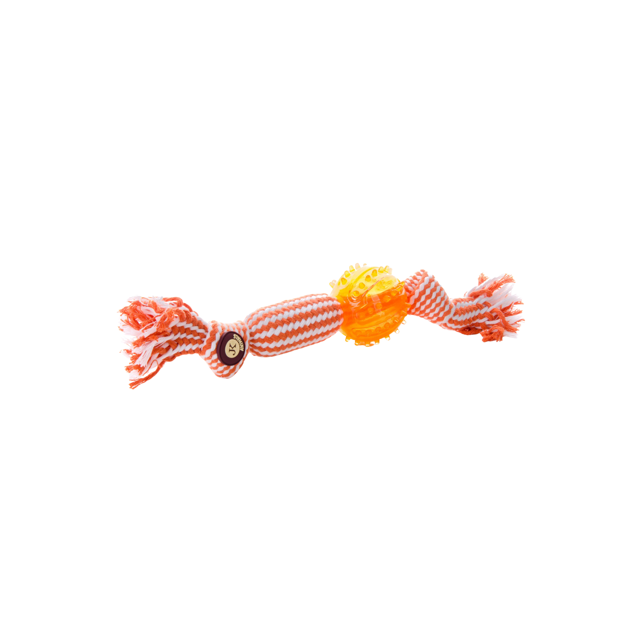 JK Animals Cotton Squeaky Knot + TPR Ball