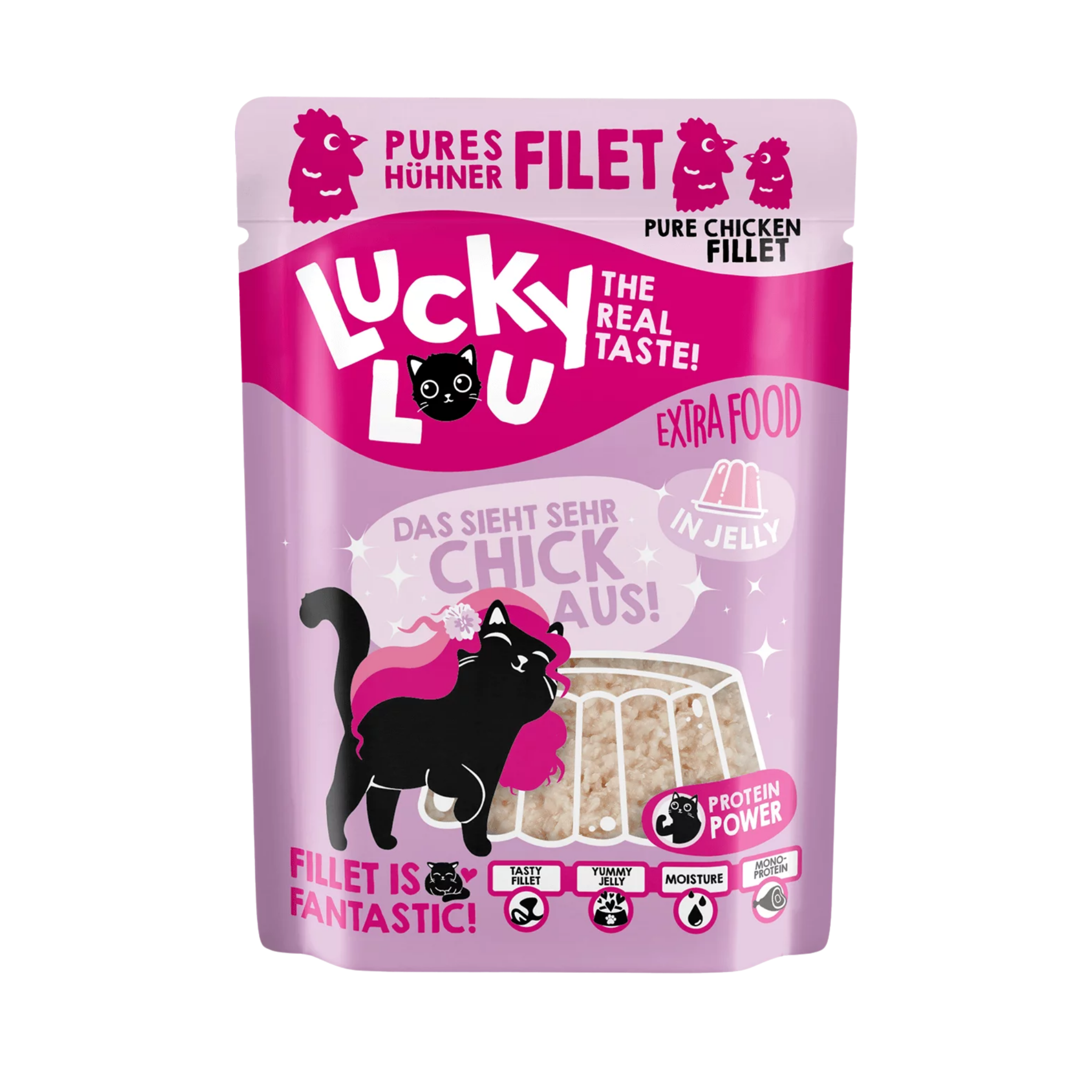 Lucky Lou Pure Fillets Chicken in jelly 70g in pouch
