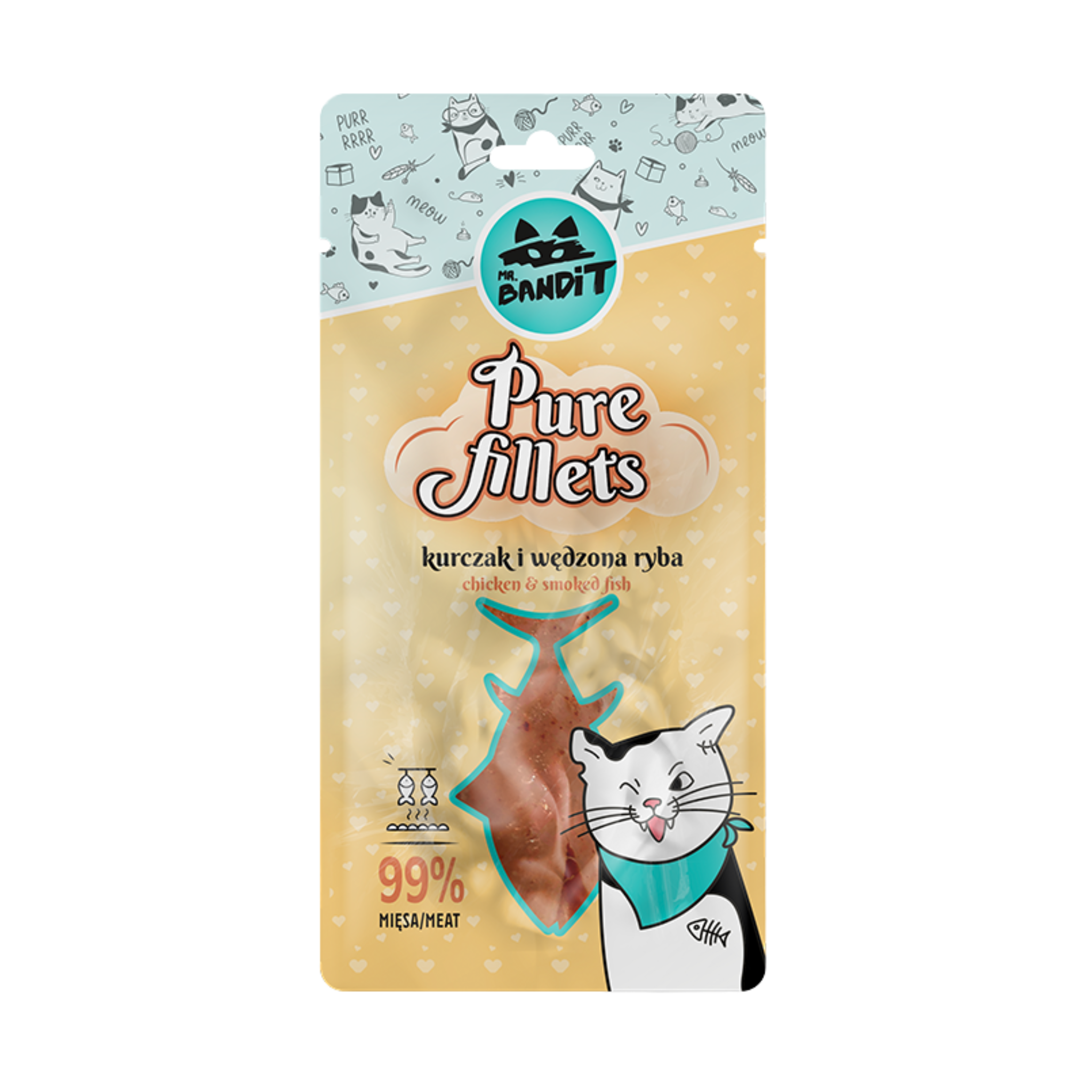 Mr. Bandit Pure Fillets Chicken & Smoked Fish 30g