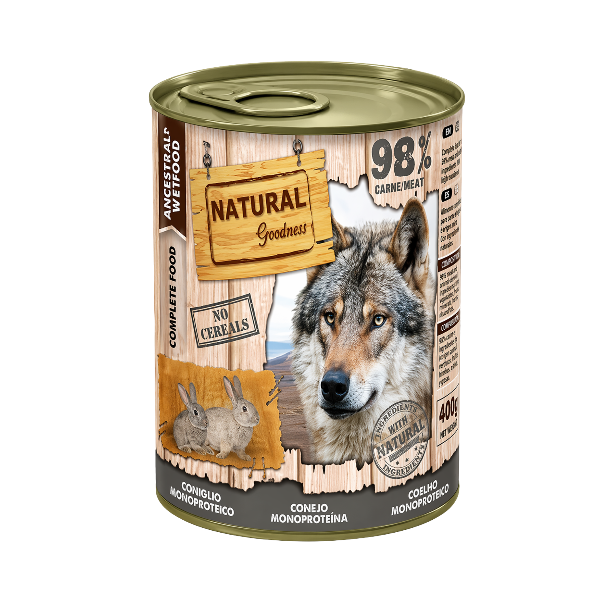 Natural Greatness 98% Wet Adult Rabbit Monoprotein Recipe 400g