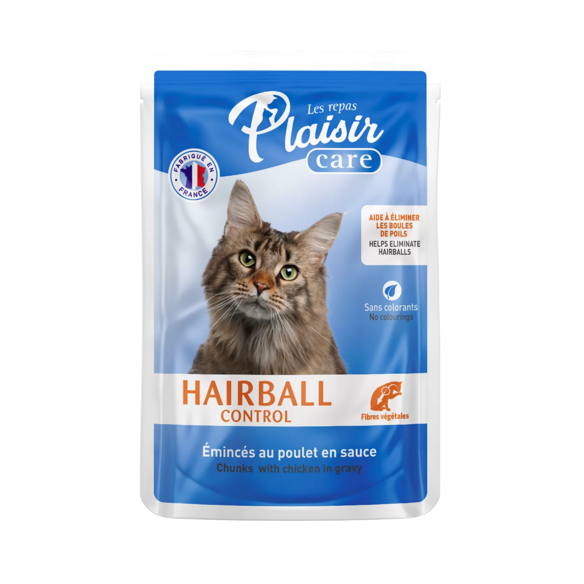Plasir Hairball Control chunks with Chicken in gravy 85g in pouch