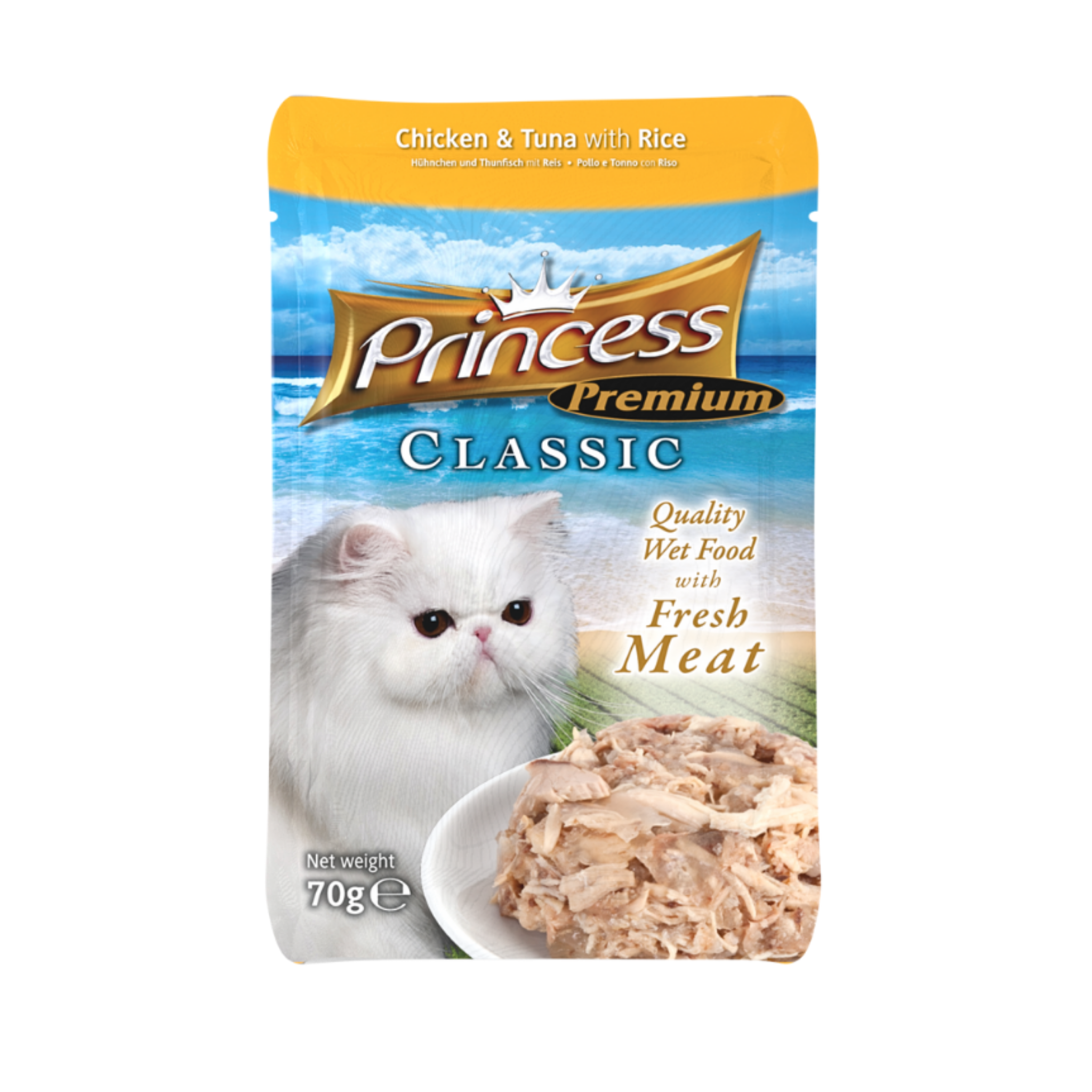 Princess Premium Classic Chicken & Tuna with Rice 70g in pouch