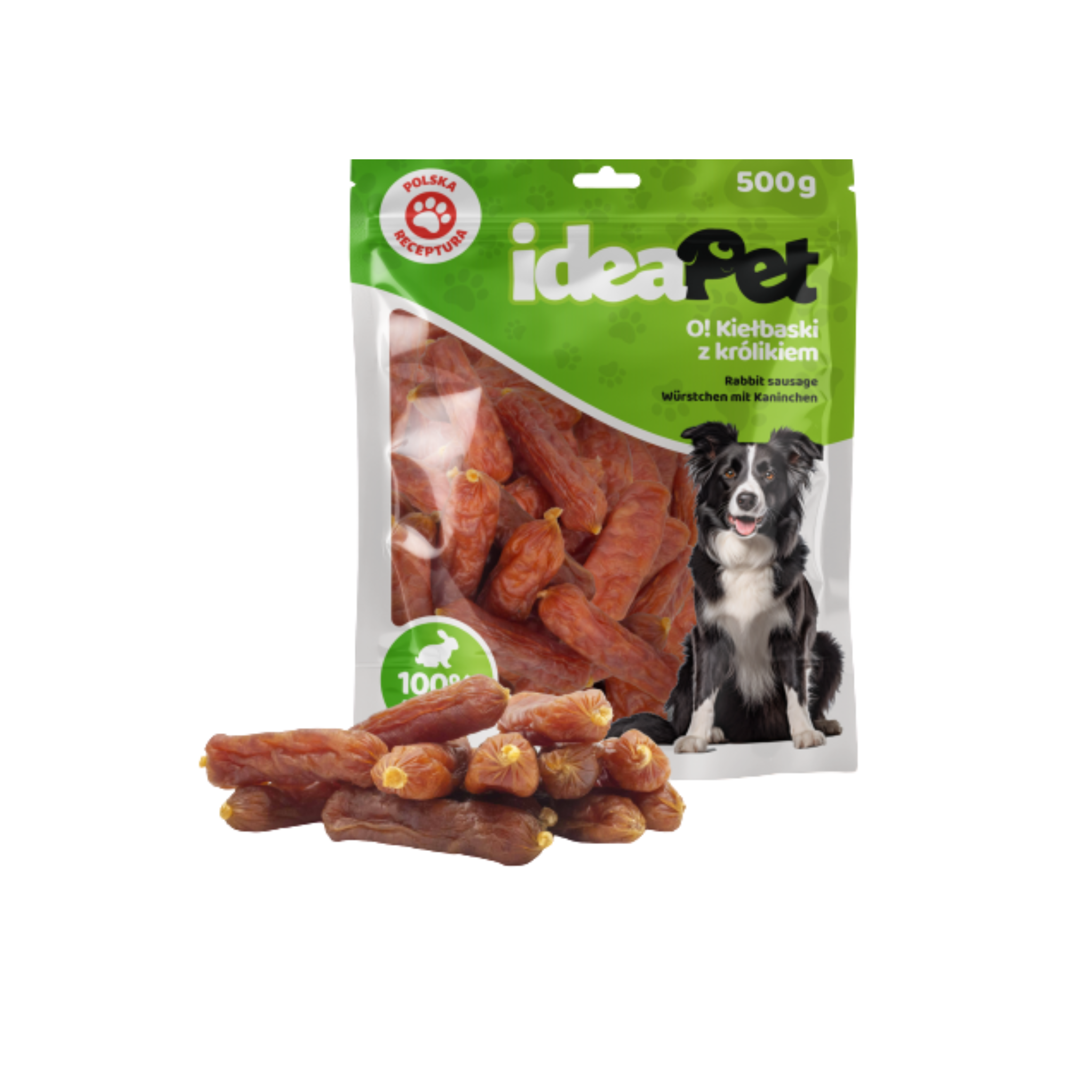 ideaPet Treats Sausages with Rabbit 500g