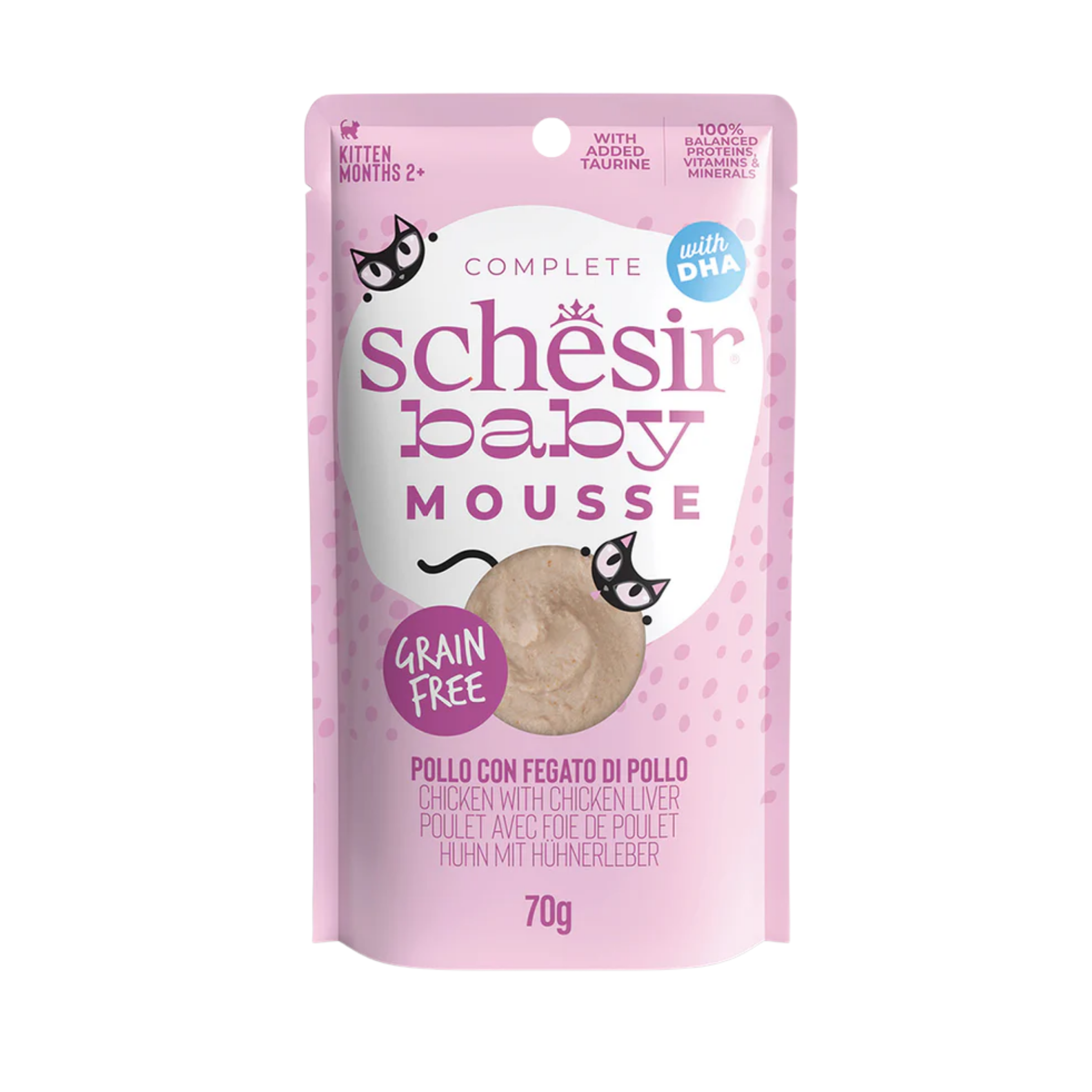Schesir Baby Mousse Chicken with Chicken Liver 70g in pouch