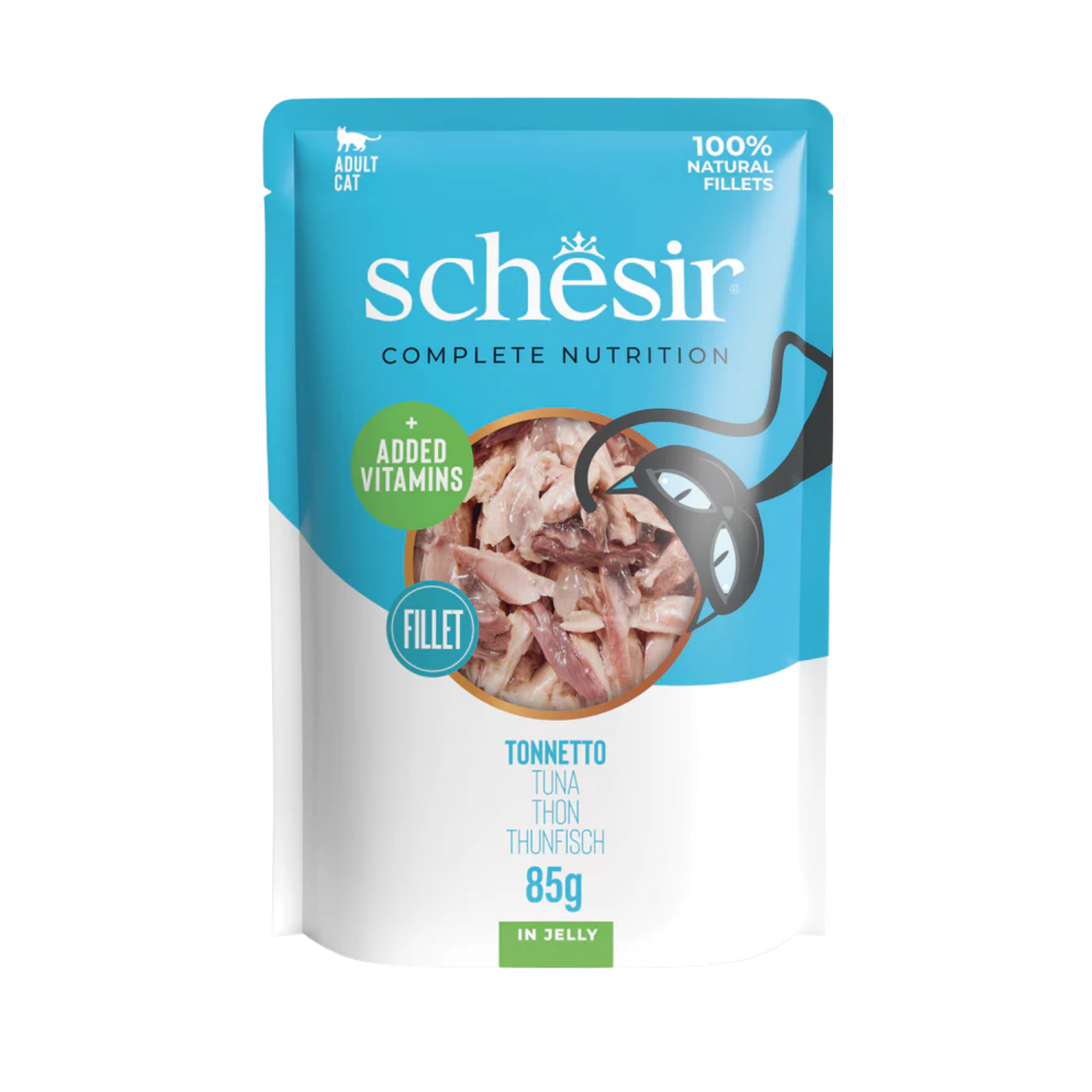 Schesir Complete Nutrition Adult Cat Fillet Tuna in jelly 85g in pouch