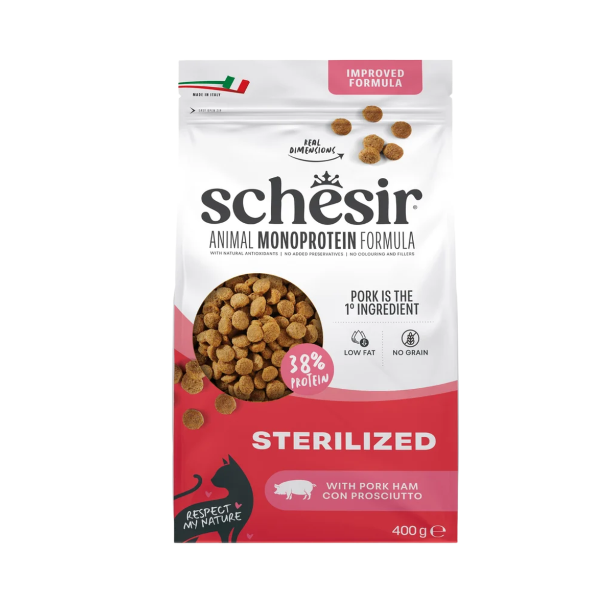 Schesir Dry Cat Adult Sterilized & Light With Ham