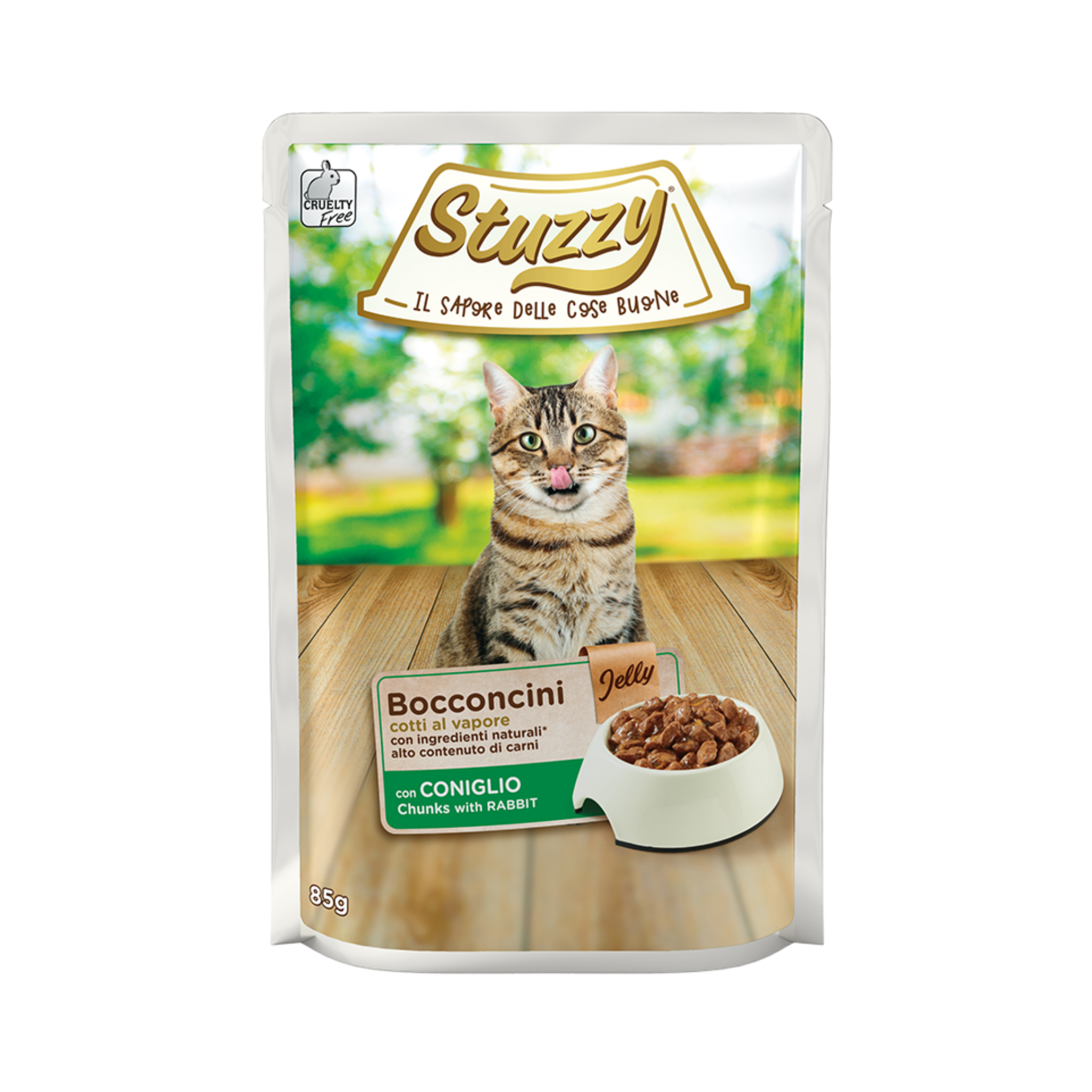 Stuzzy Bocconcini Chuncks with Rabbit in Jelly 85g in pouch