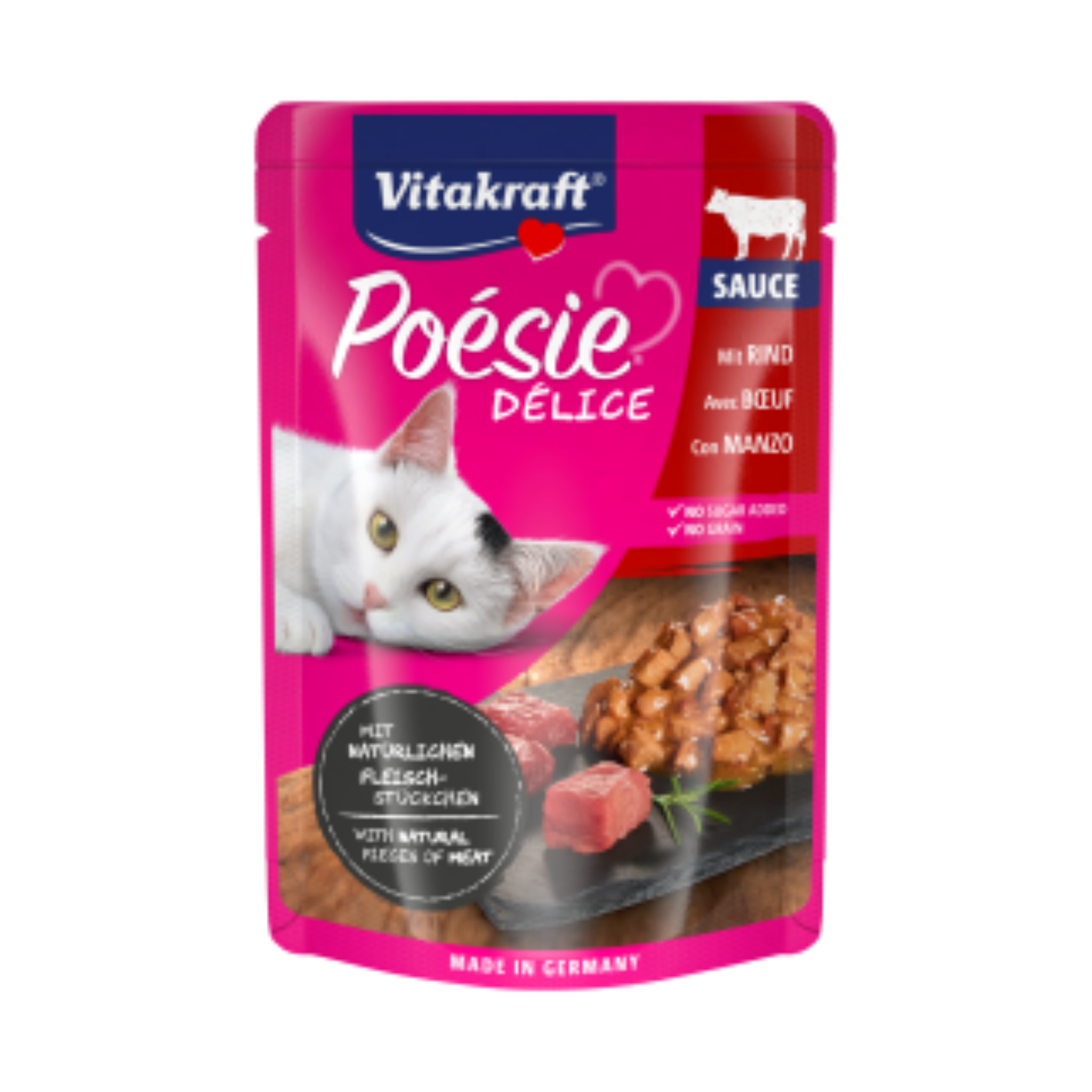 Vitakraft Poésie Délice Beef Sauce 85g in pouch