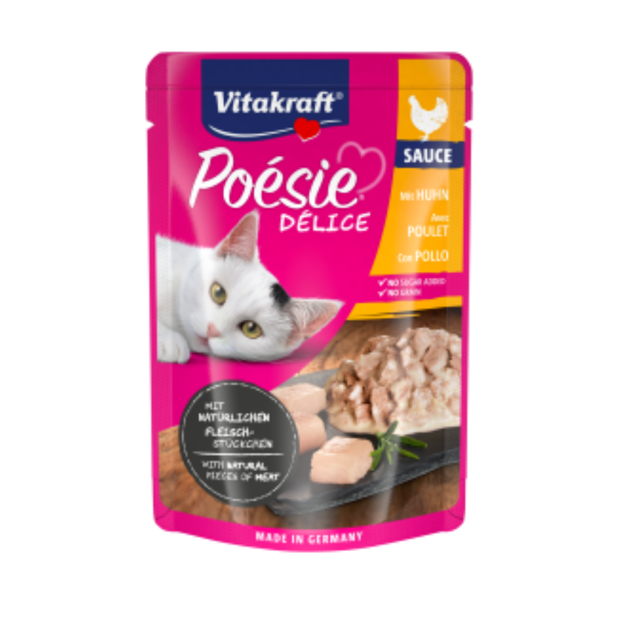 Vitakraft Poésie Délice Chicken Sauce 85g in pouch