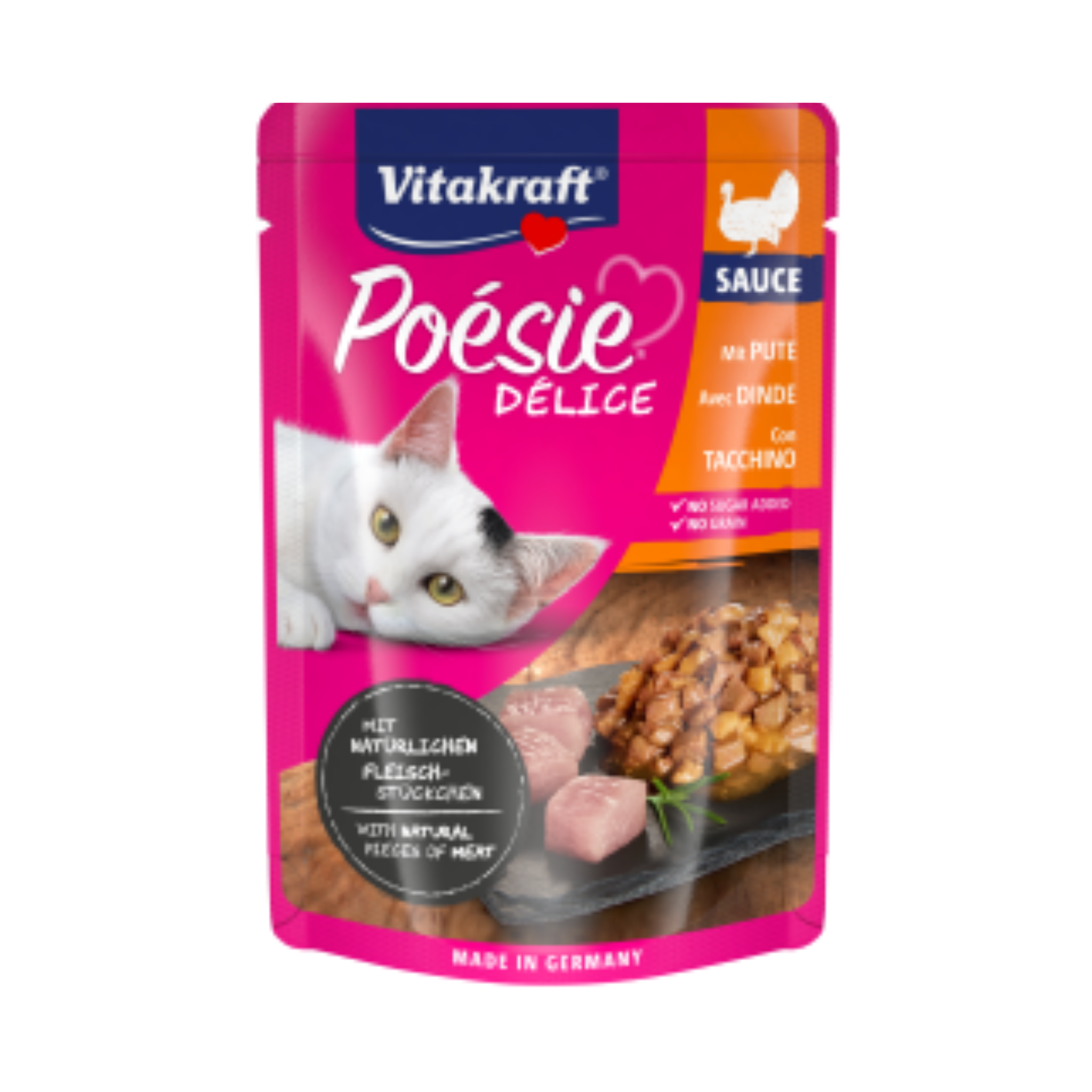 Vitakraft Poésie Délice Turkey in Sauce 85g in pouch