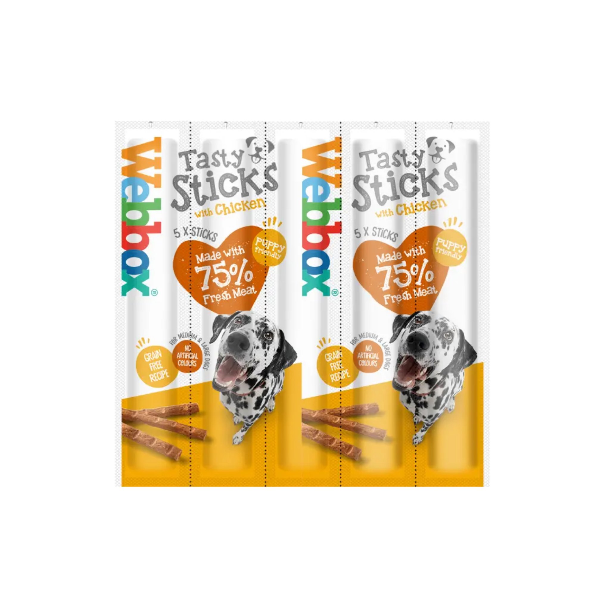 Webbox Tasty Sticks Chicken Dog Treats 55g
