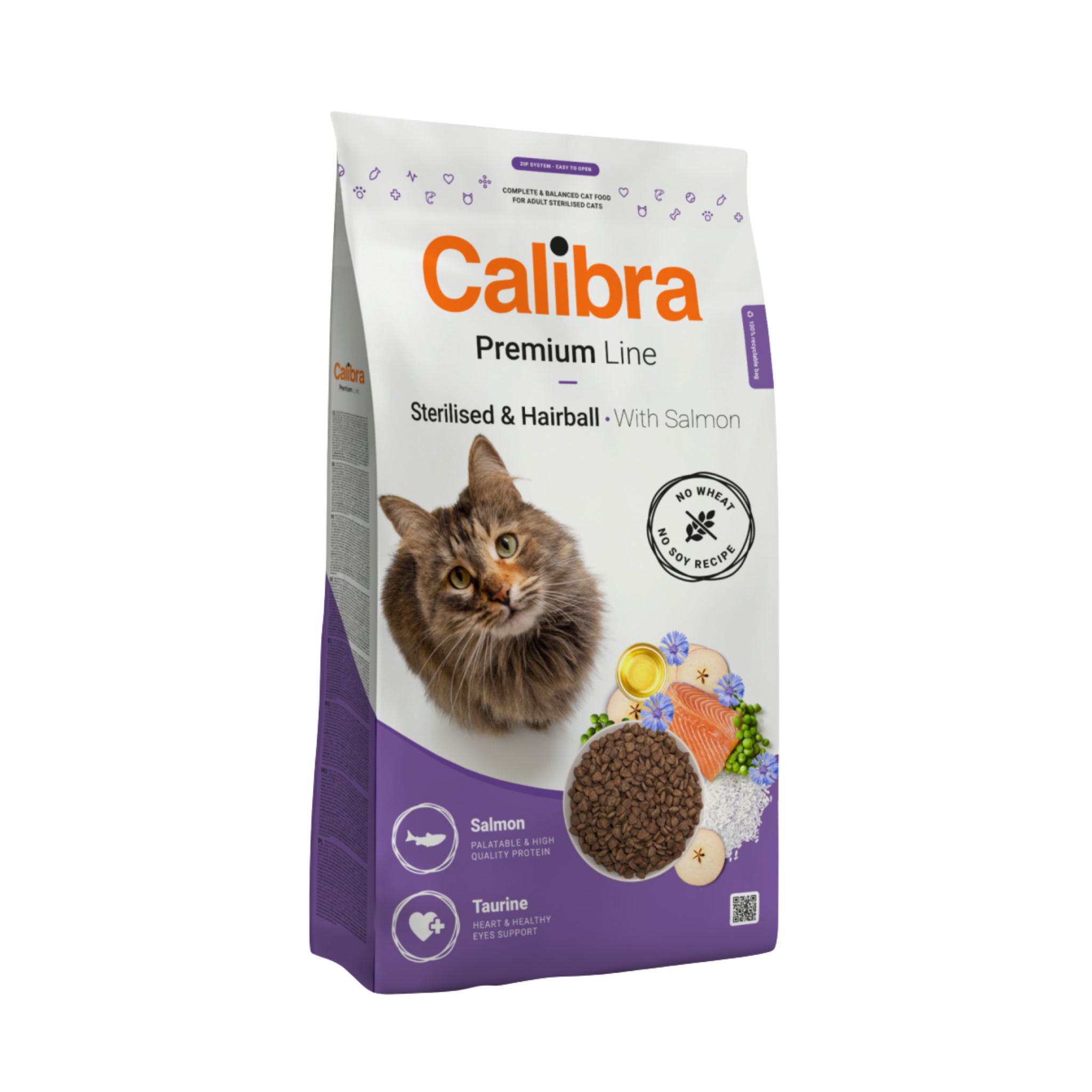 Calibra Premium Line Cat Sterilised & Hairball with Salmon 2kg