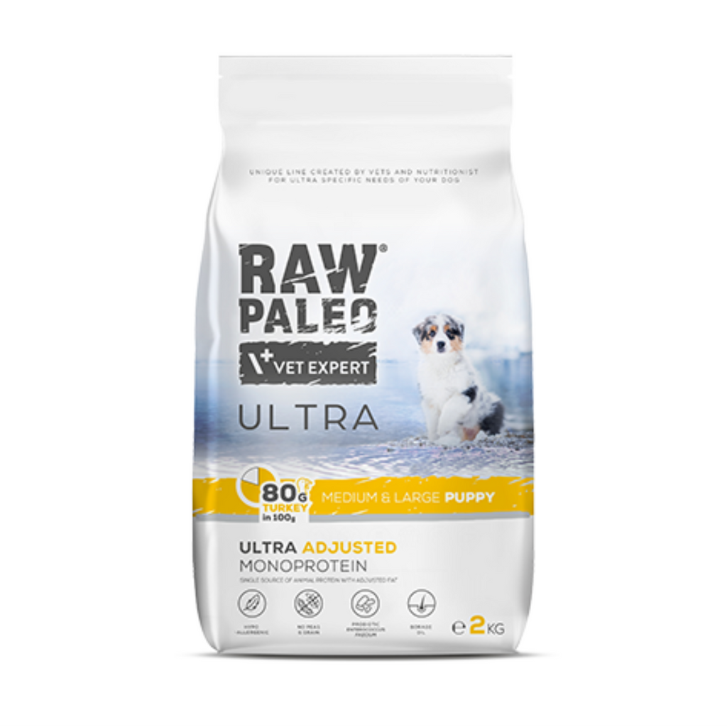 Raw Paleo Ultra Medium & Large Puppy Turkey Dry