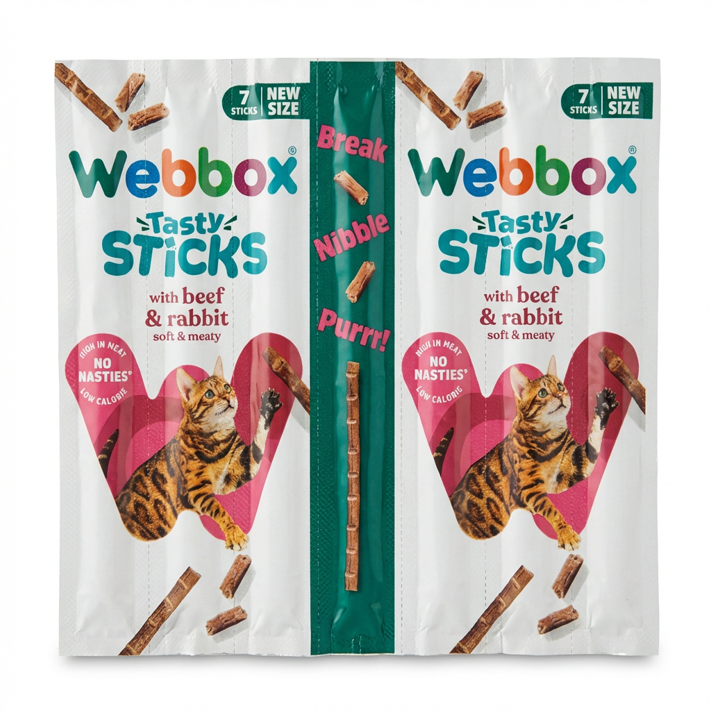 Webbox Tasty Sticks Beef & Rabbit Cat Treats 7x5g
