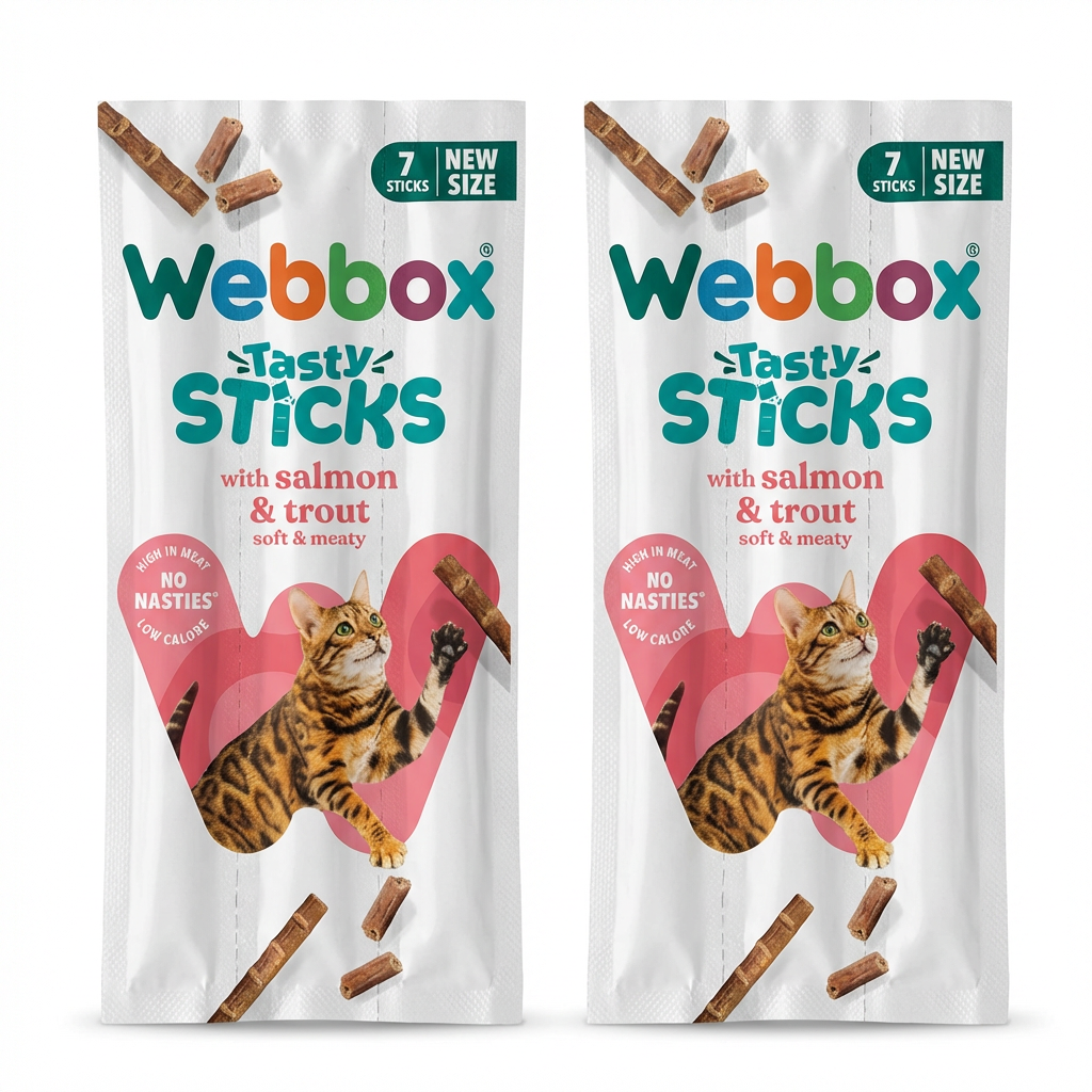 Webbox Tasty Sticks Salmon & Trout Cat Treats 7x5g