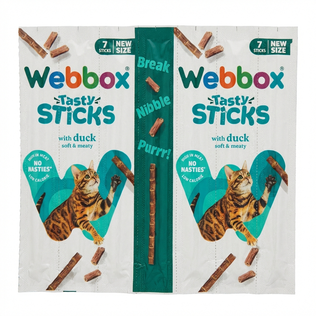 Webbox Tasty Sticks Duck Cat Treats 7x5g