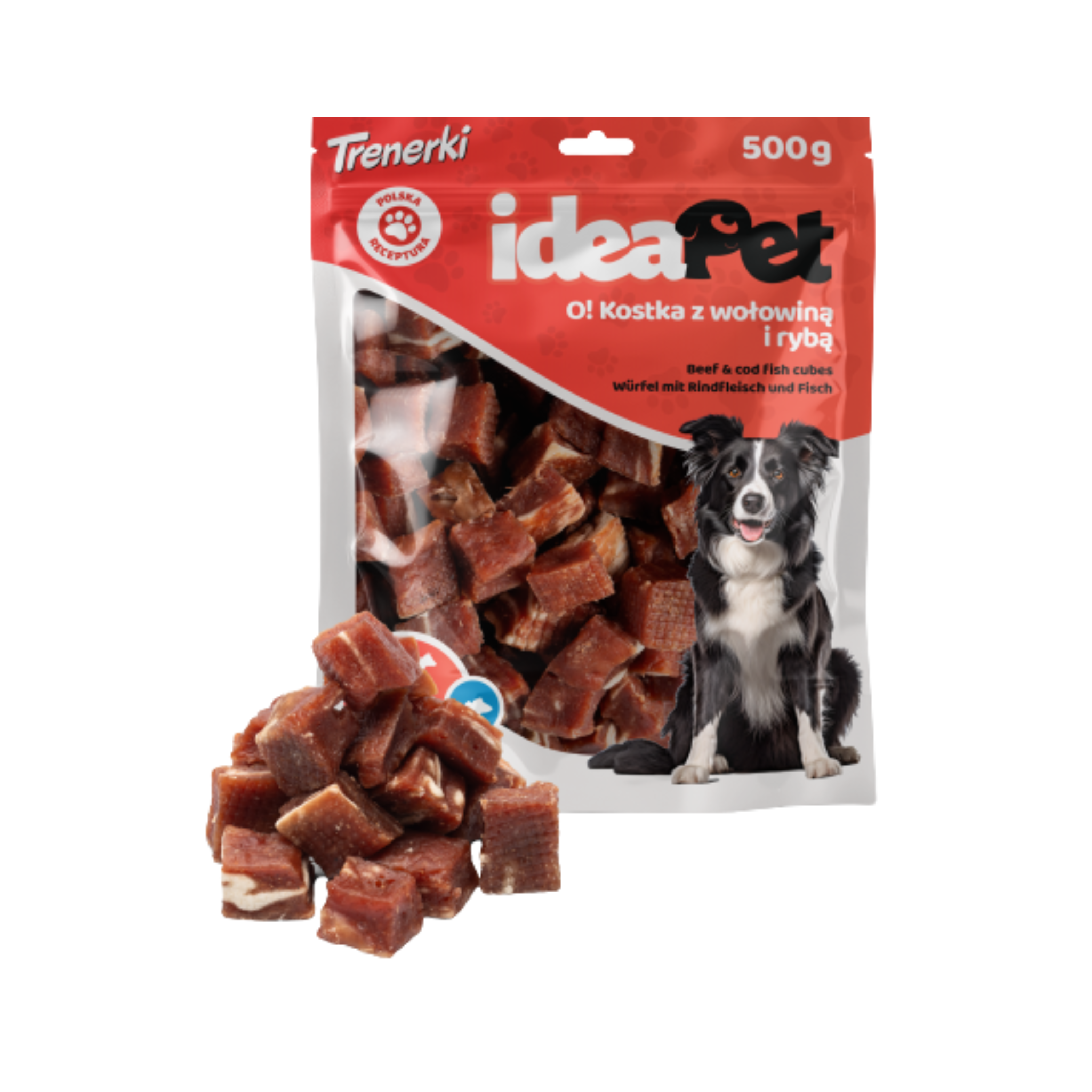 IdeaPet Treat Beef & Cod Fish Cubes 500g