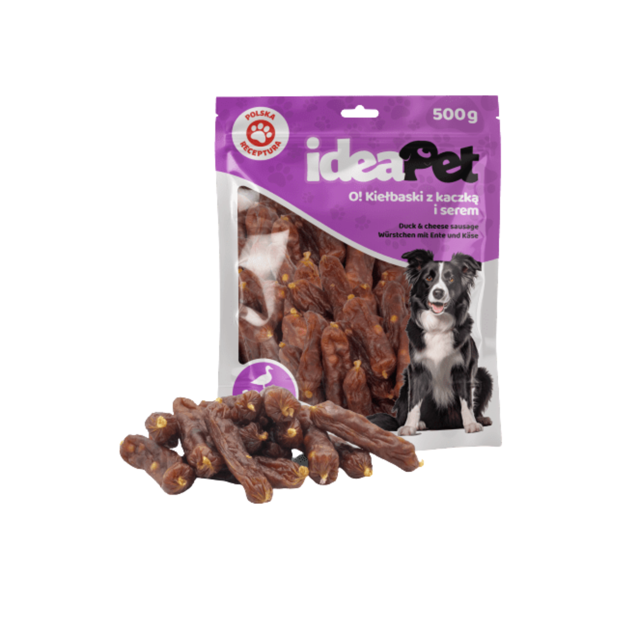 ideaPet Dog Treats Sausages with Duck&Cheese 500g