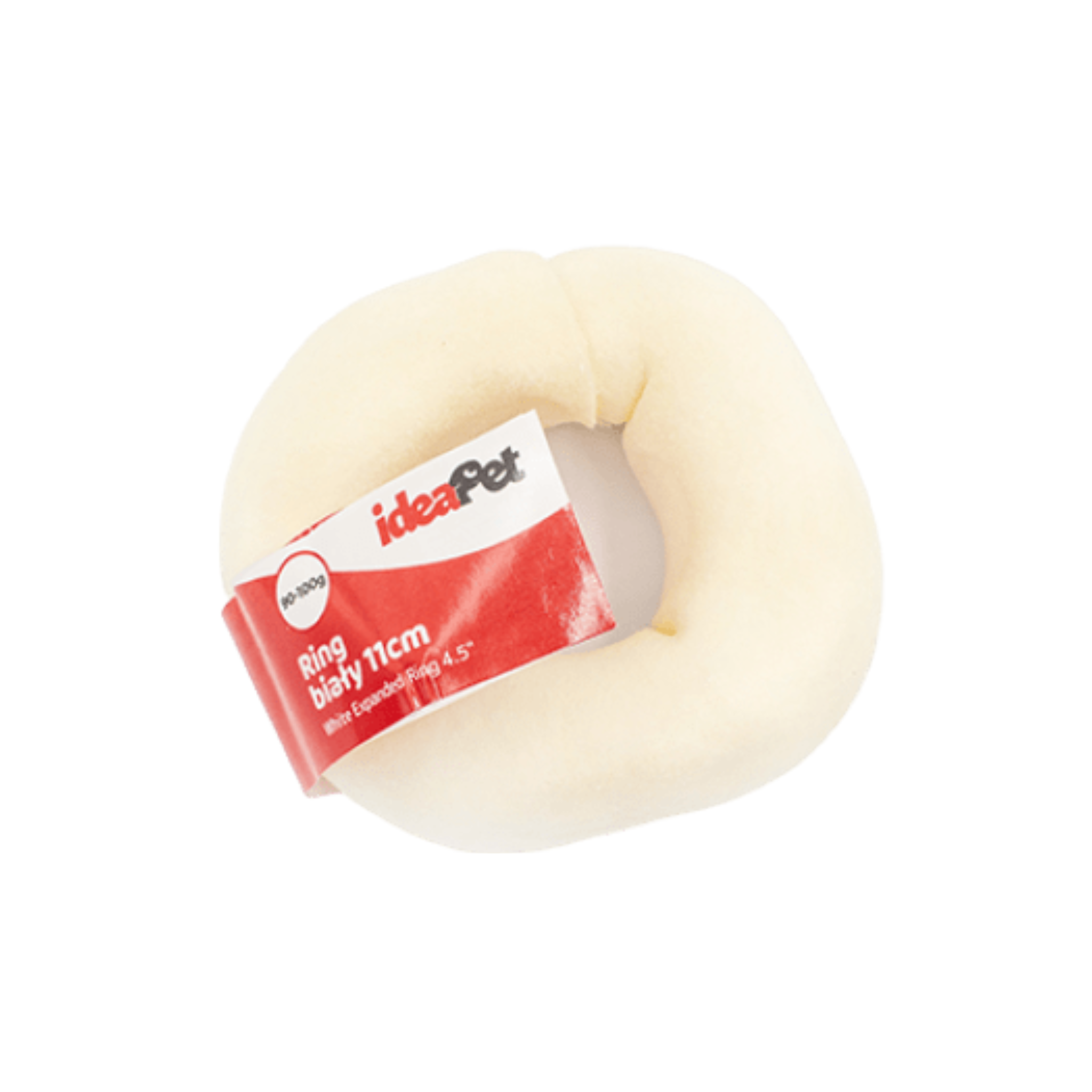 IdeaPet Dog Chew Treat Ring White Puffy 11cm
