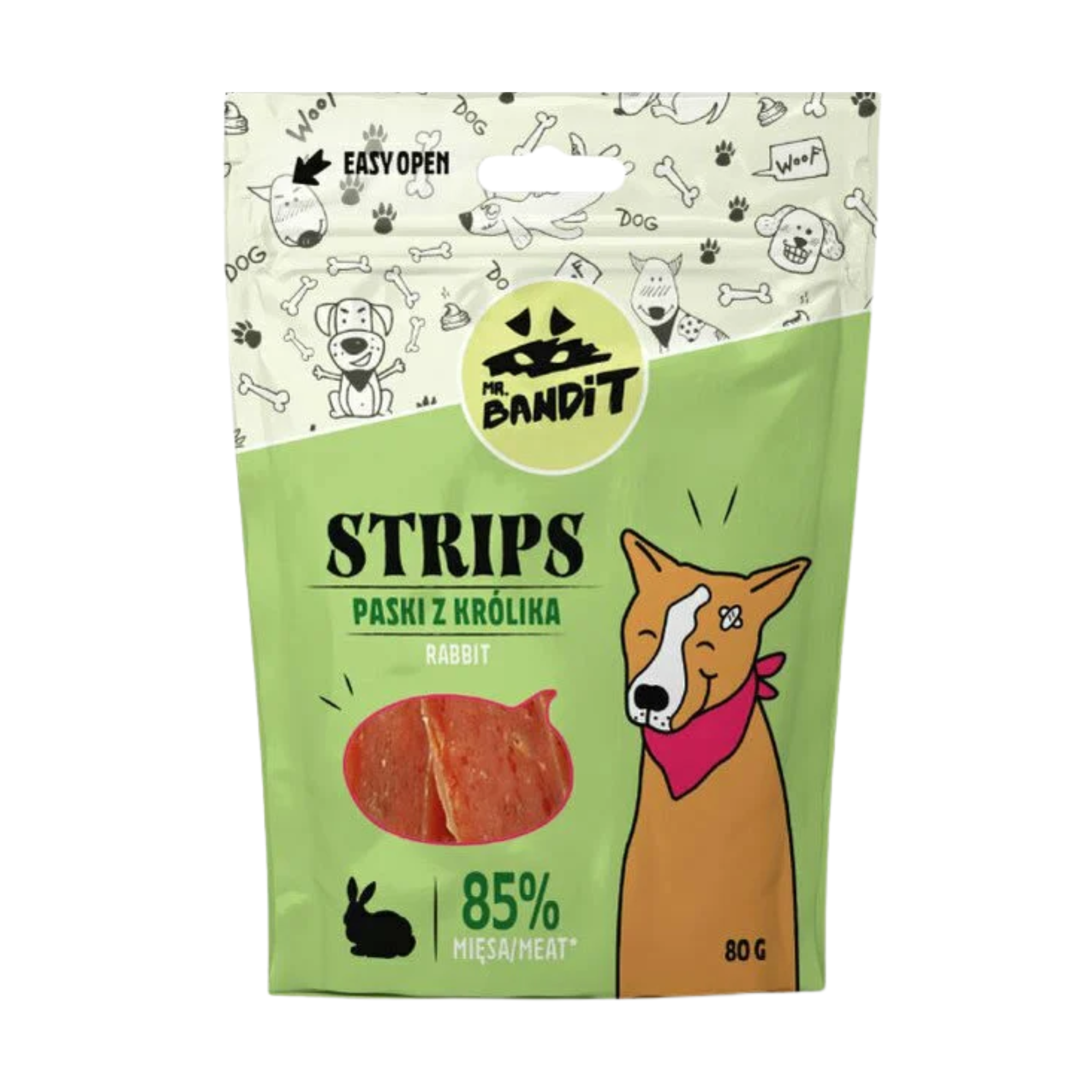 Mr. Bandit Treat Strips Rabbit 500g