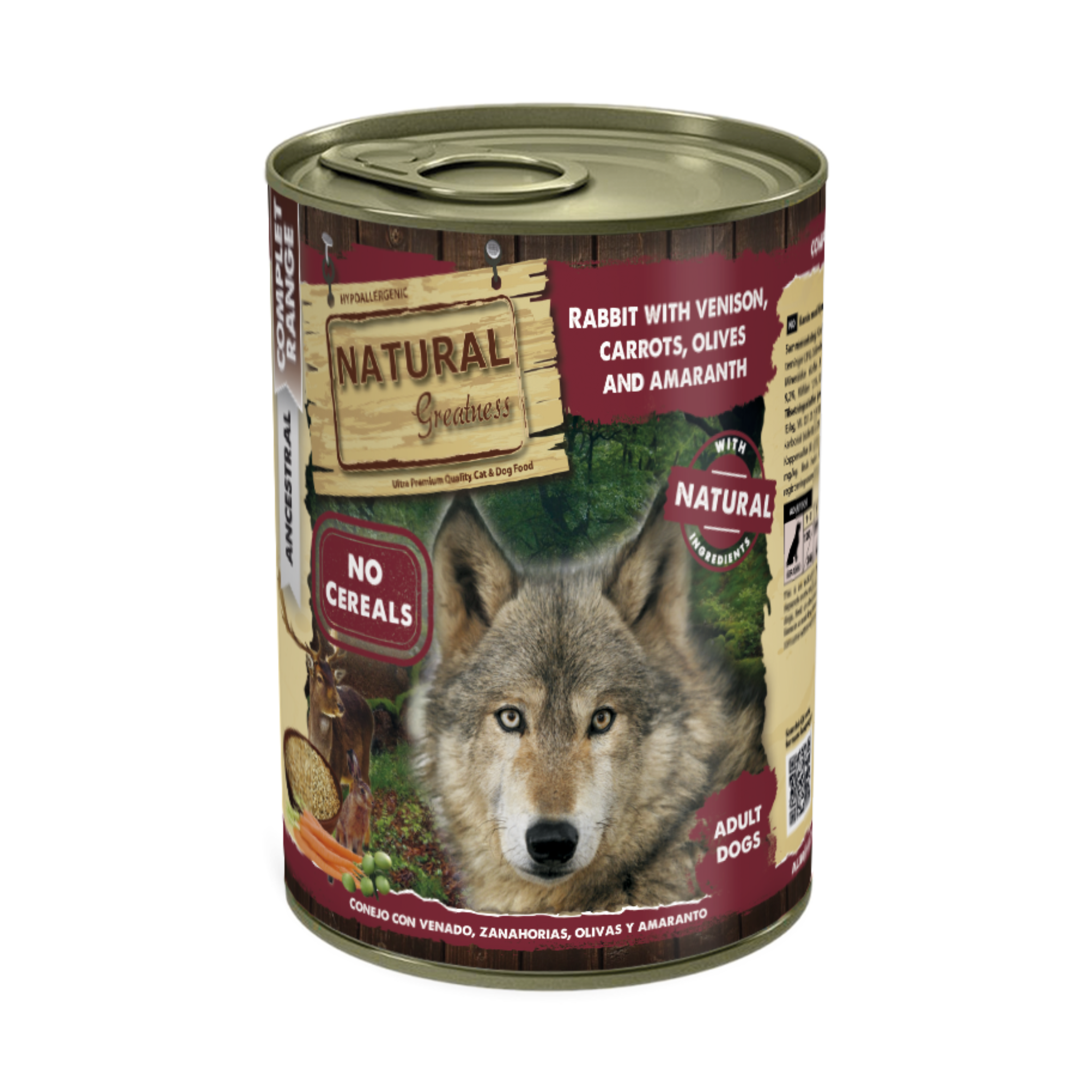 Natural Greatness Wet Adult Rabbit & Venison 400g