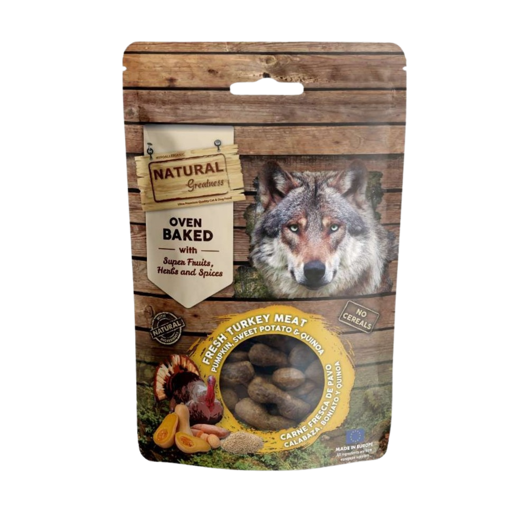 Natural Greatness Hypoallergenic Oven Baked Biscuits Digestive Support Mini 75g